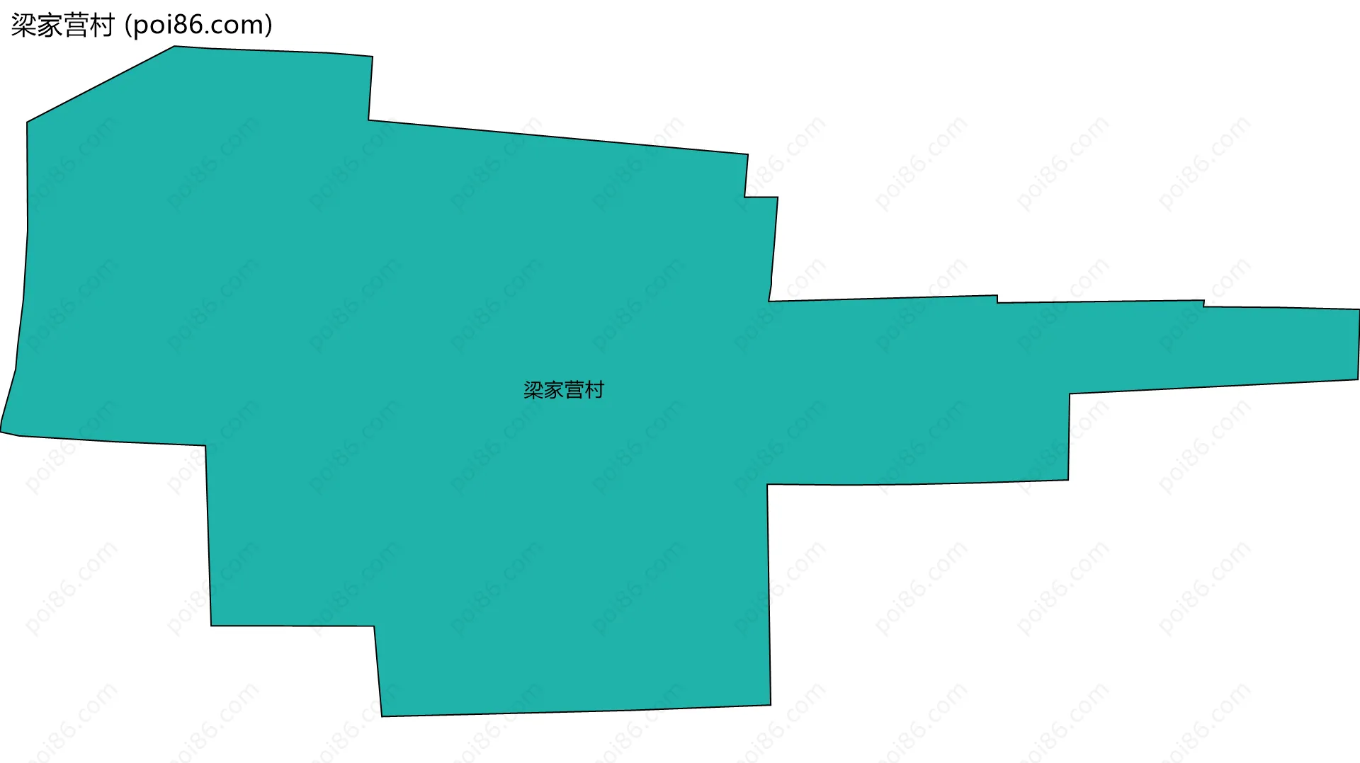 梁家营村边界地图