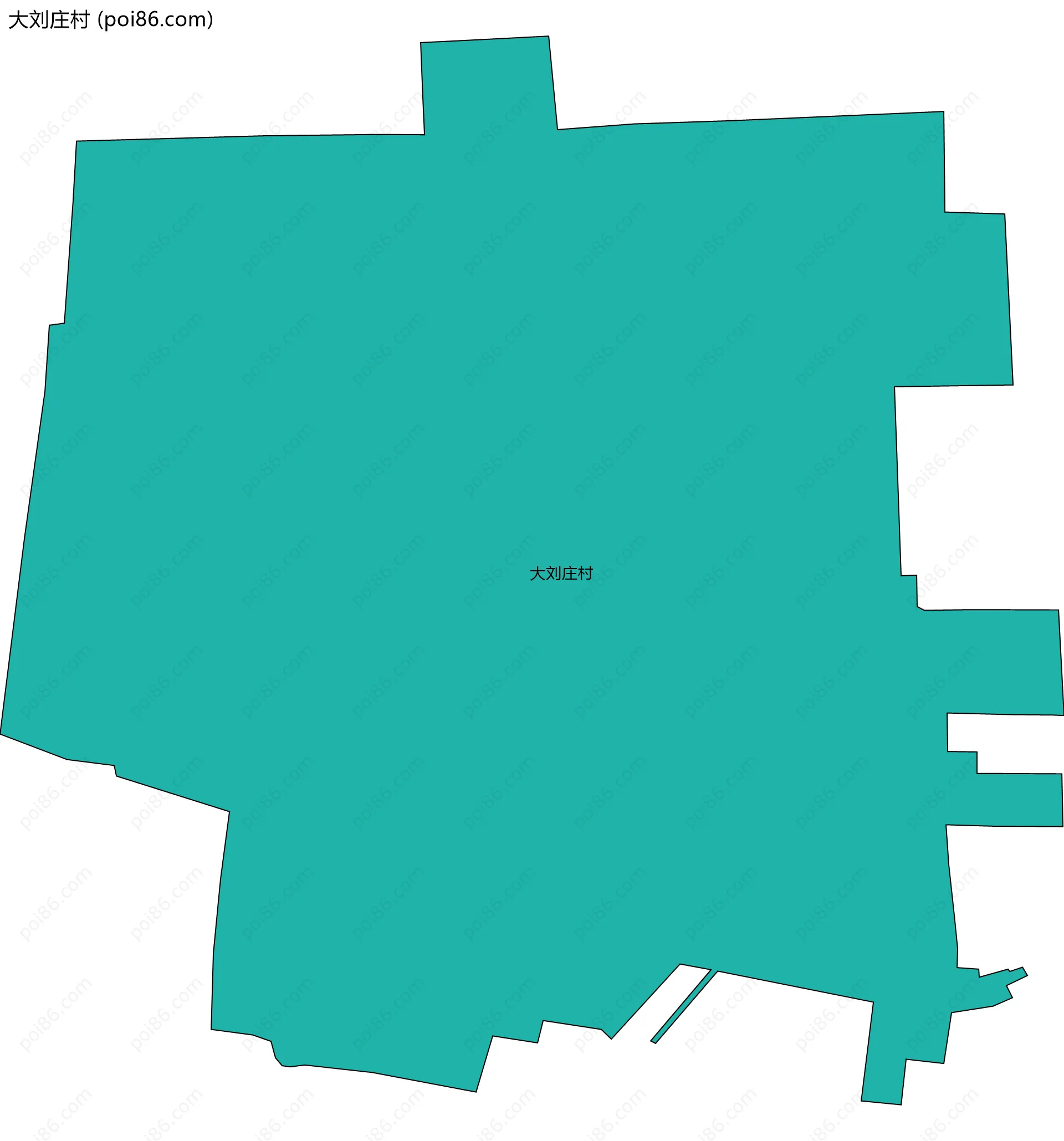 大刘庄村边界地图