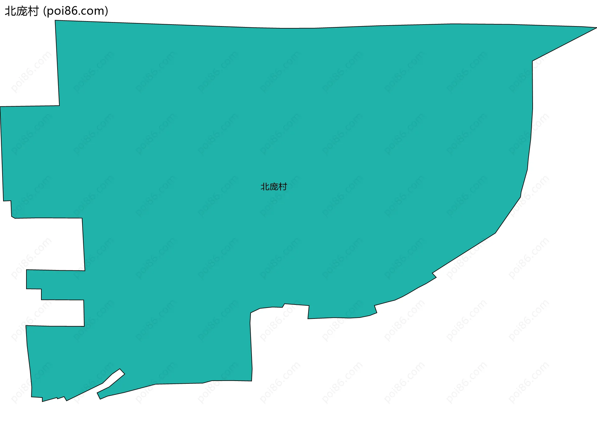 北庞村边界地图