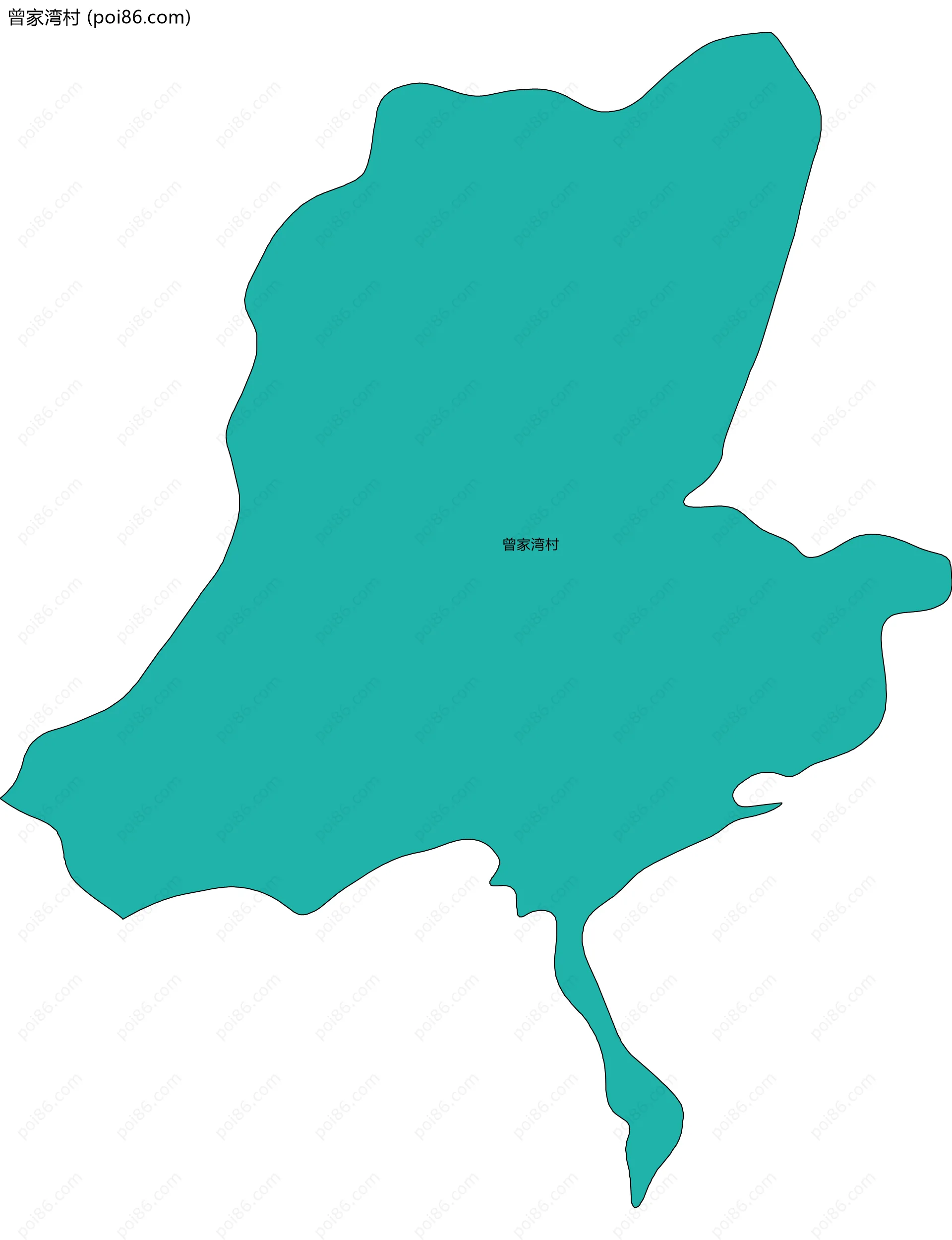 曾家湾村边界地图
