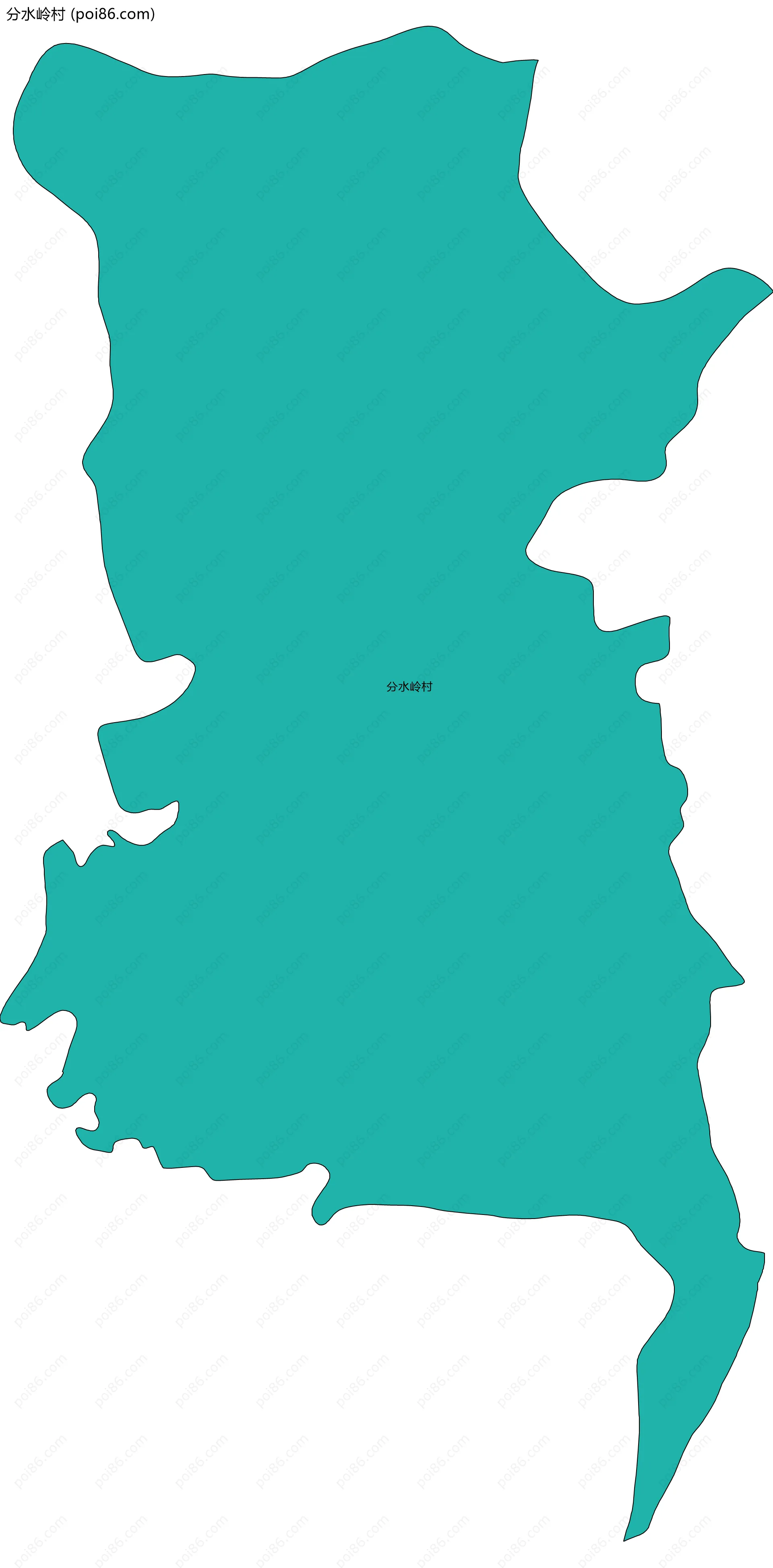 分水岭村边界地图