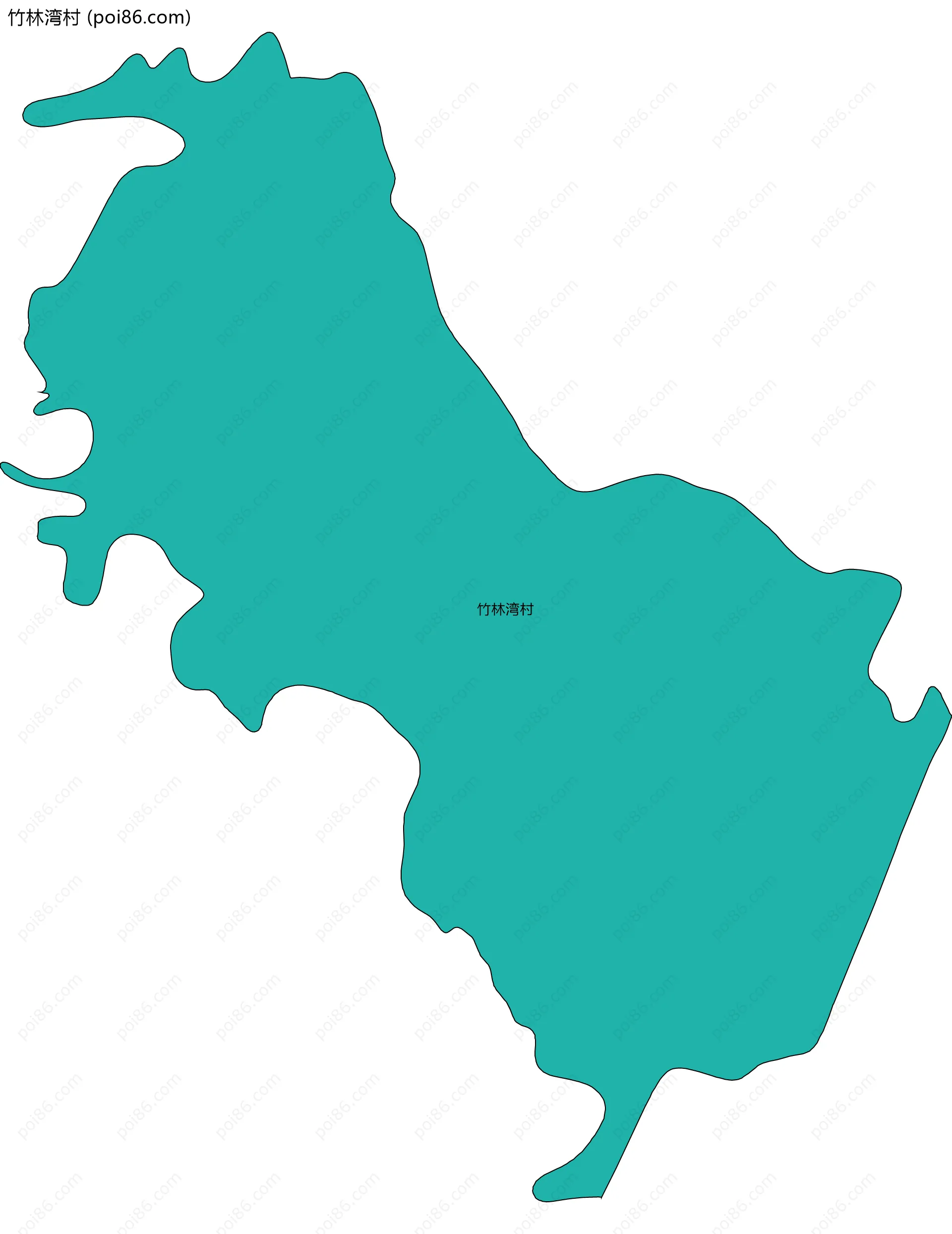 竹林湾村边界地图