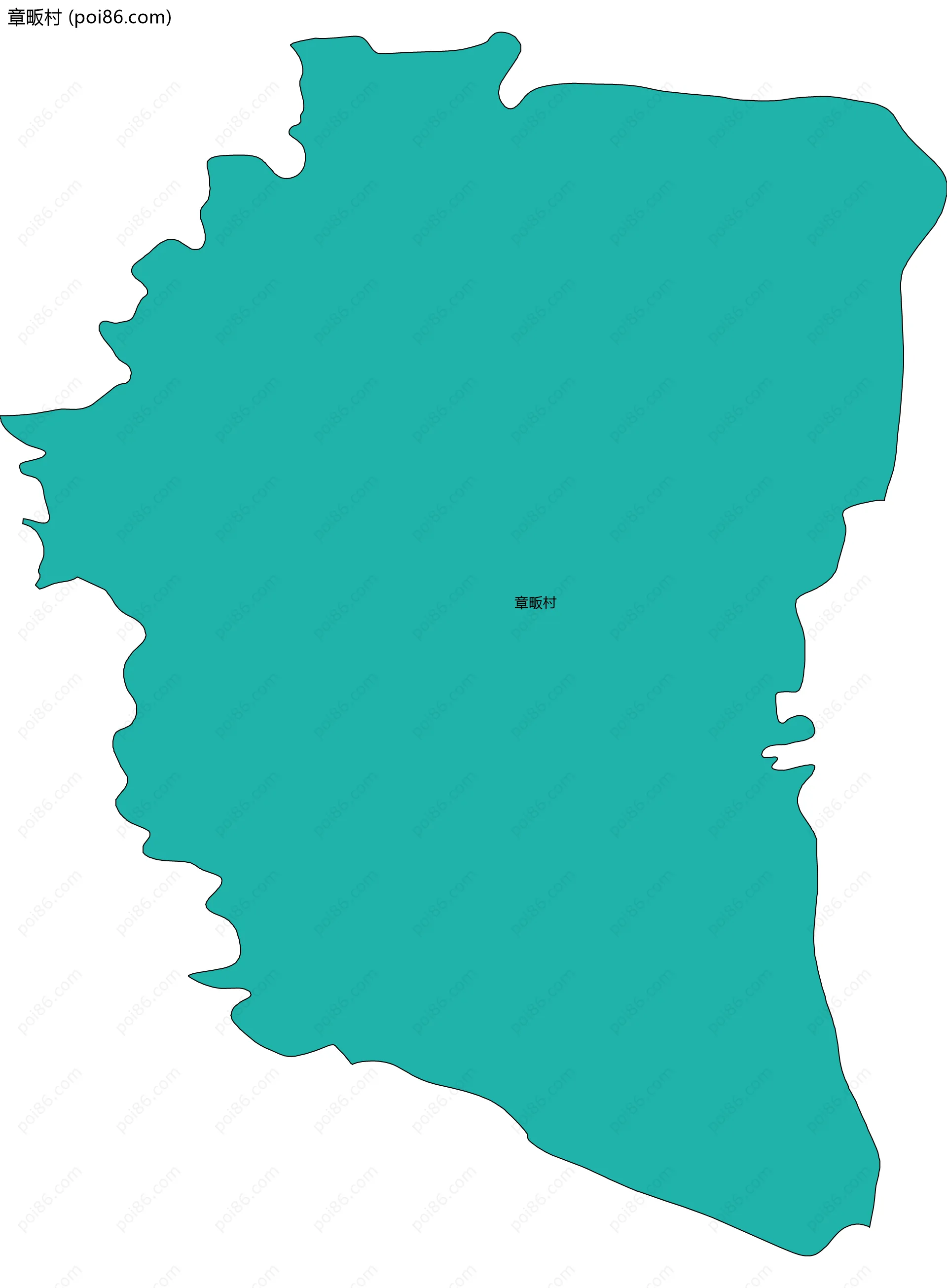 章畈村边界地图