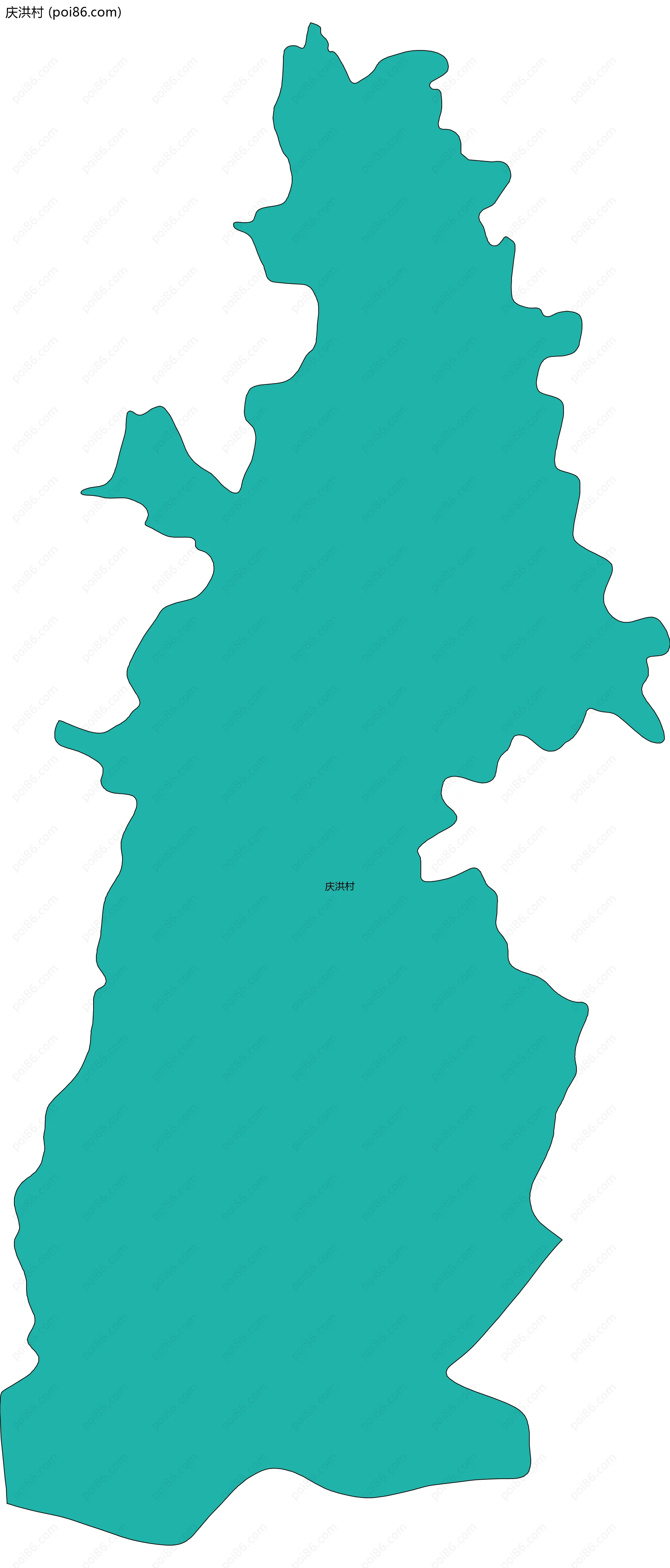 庆洪村边界地图