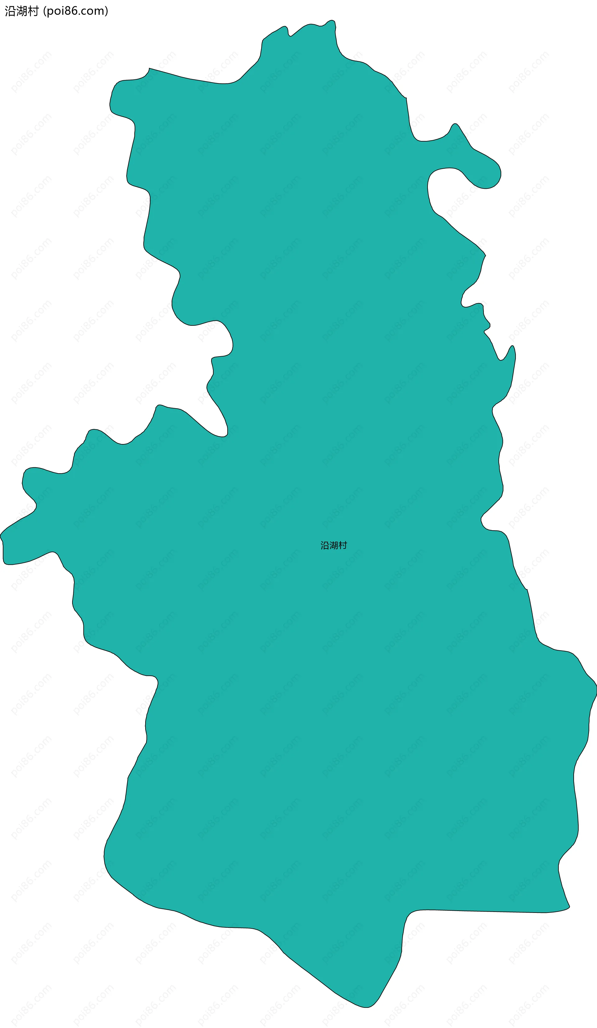 沿湖村边界地图