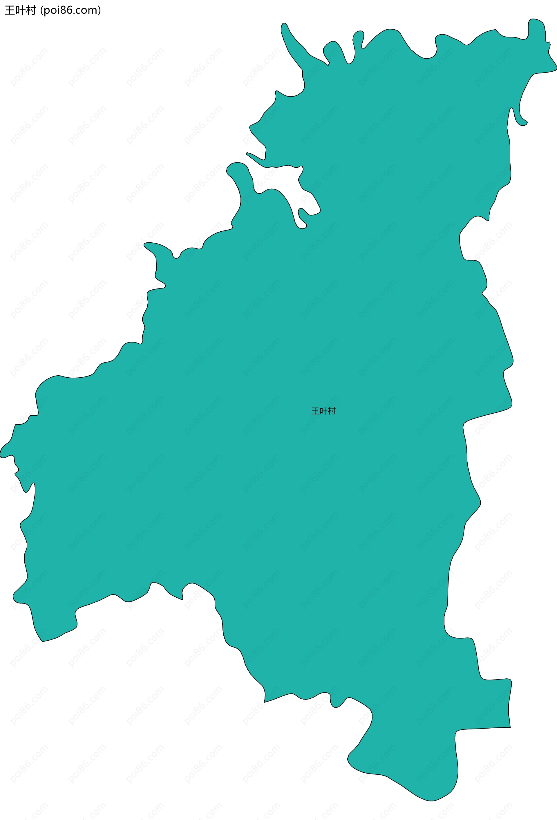 王叶村边界地图