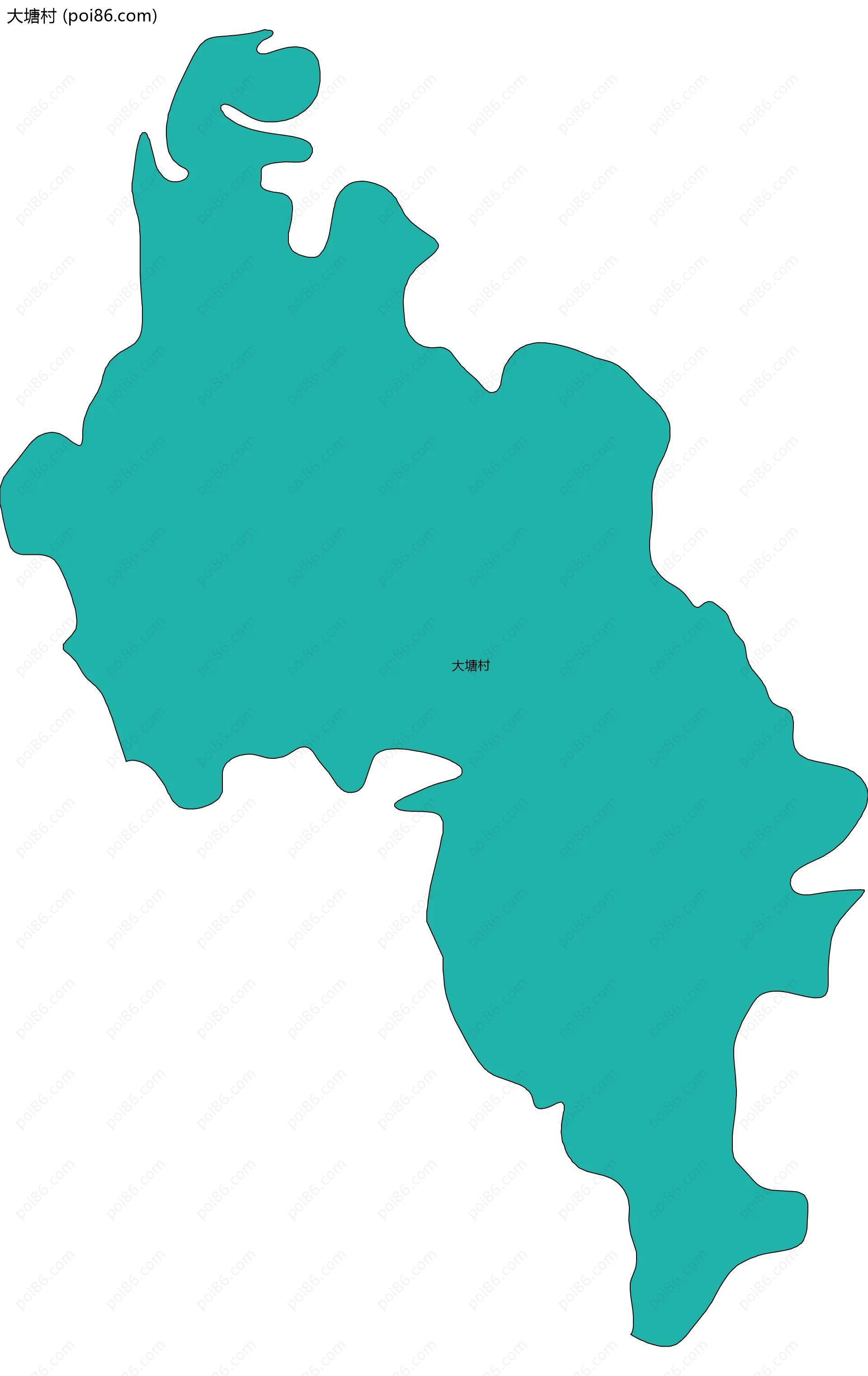 大塘村边界地图