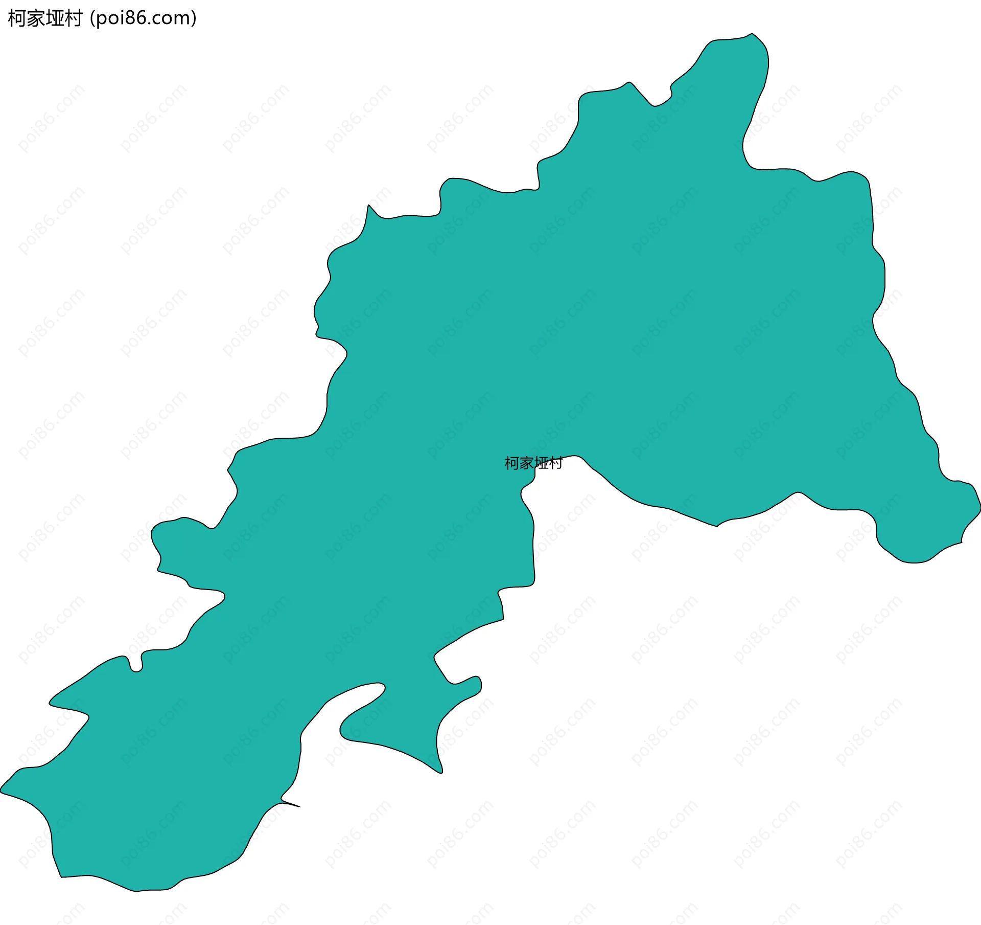 柯家垭村边界地图