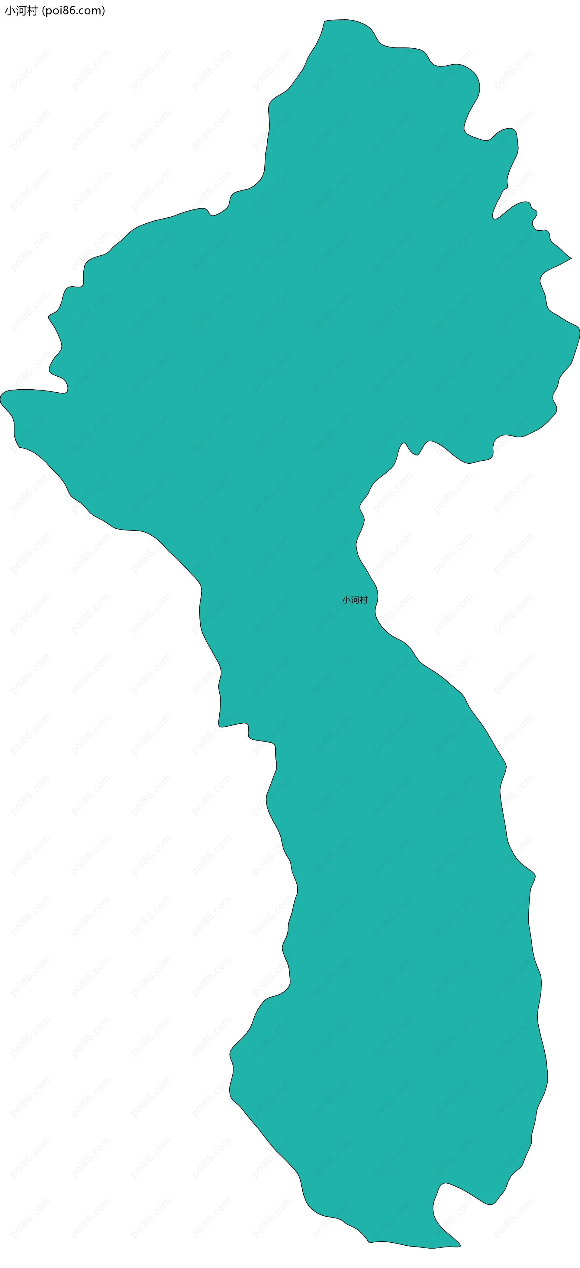小河村边界地图
