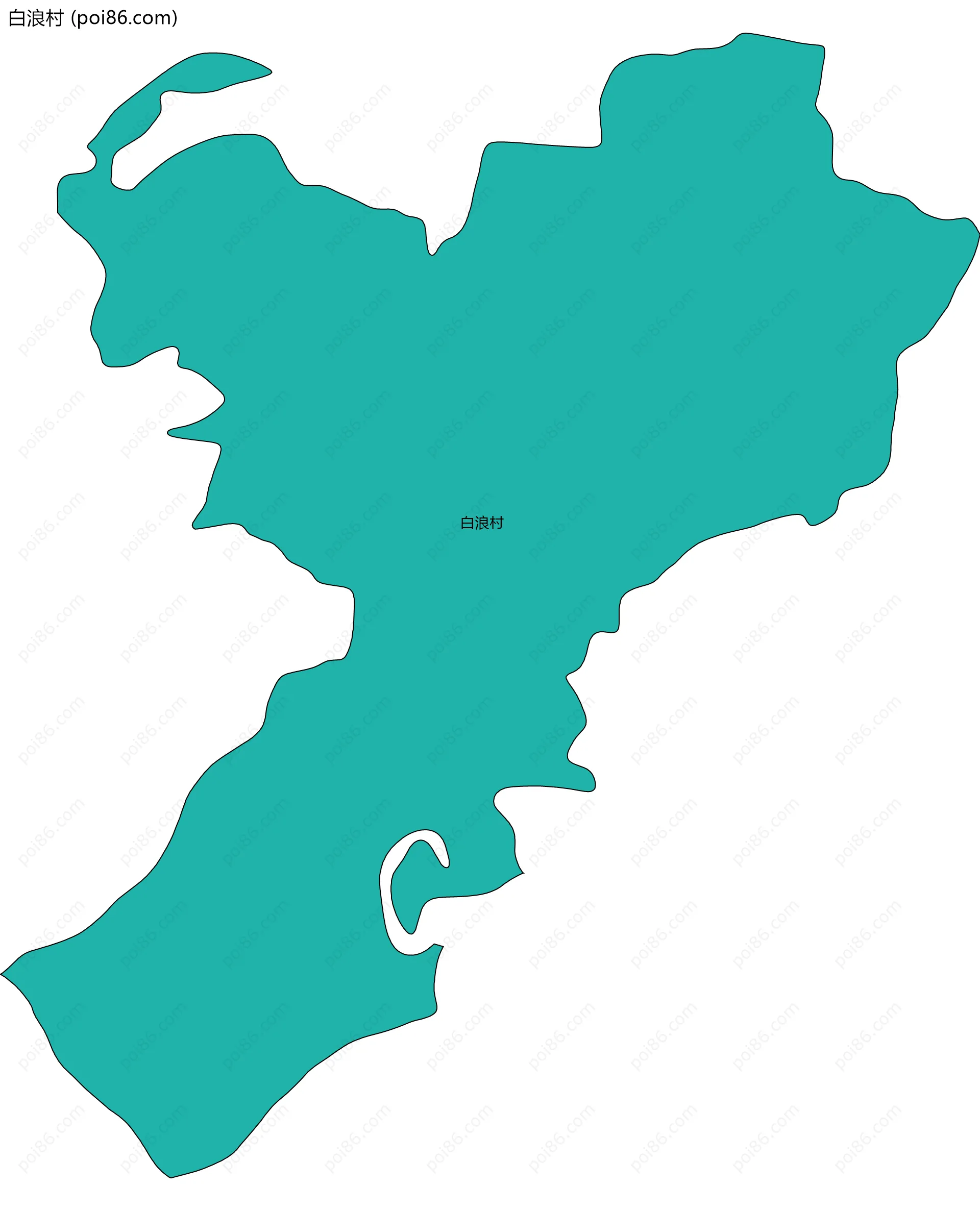 白浪村边界地图