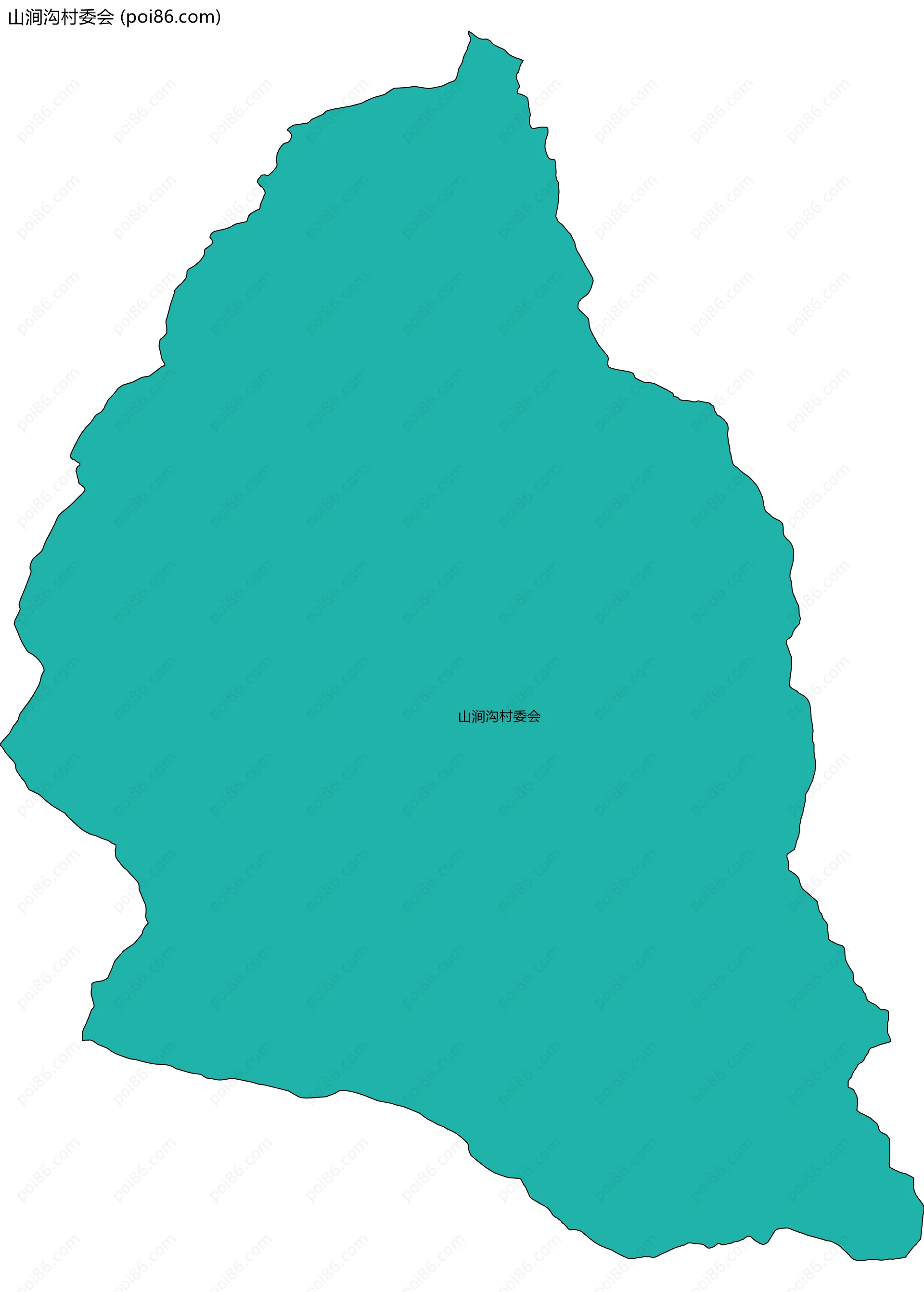 山涧沟村委会边界地图