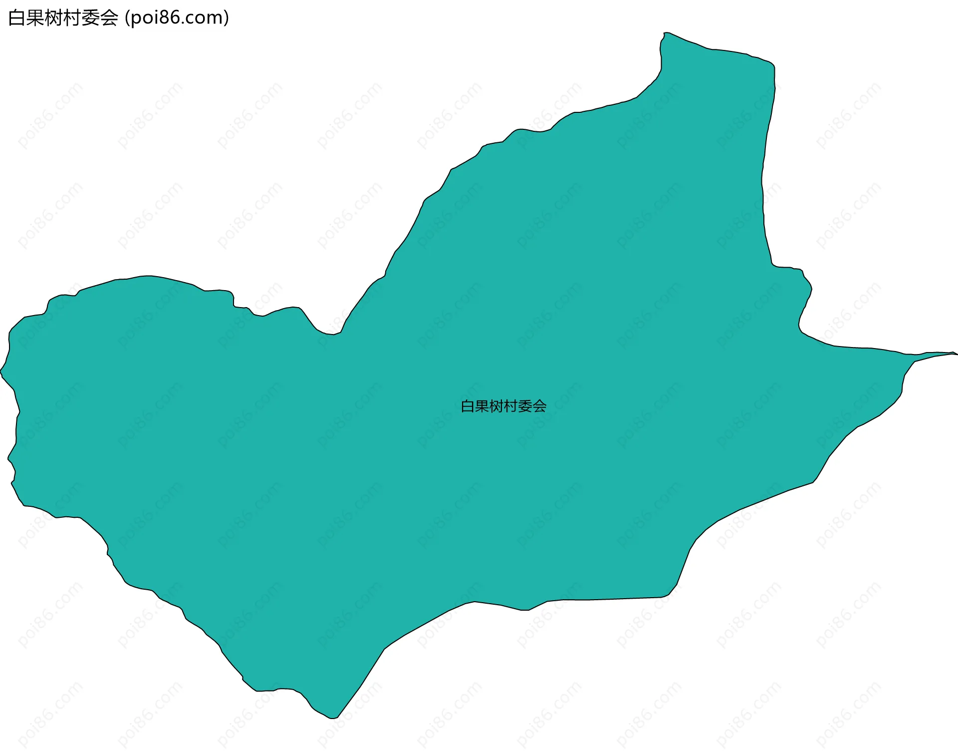 白果树村委会边界地图