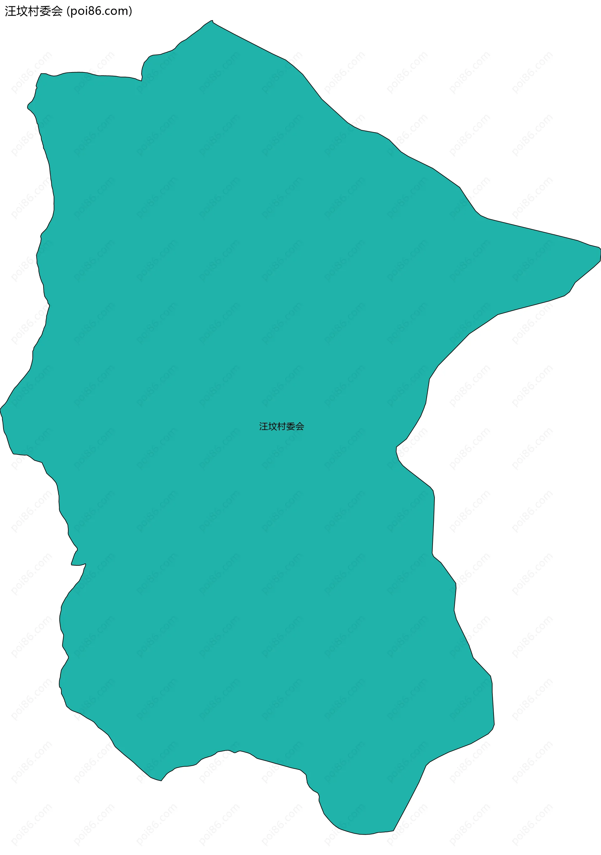 汪坟村委会边界地图