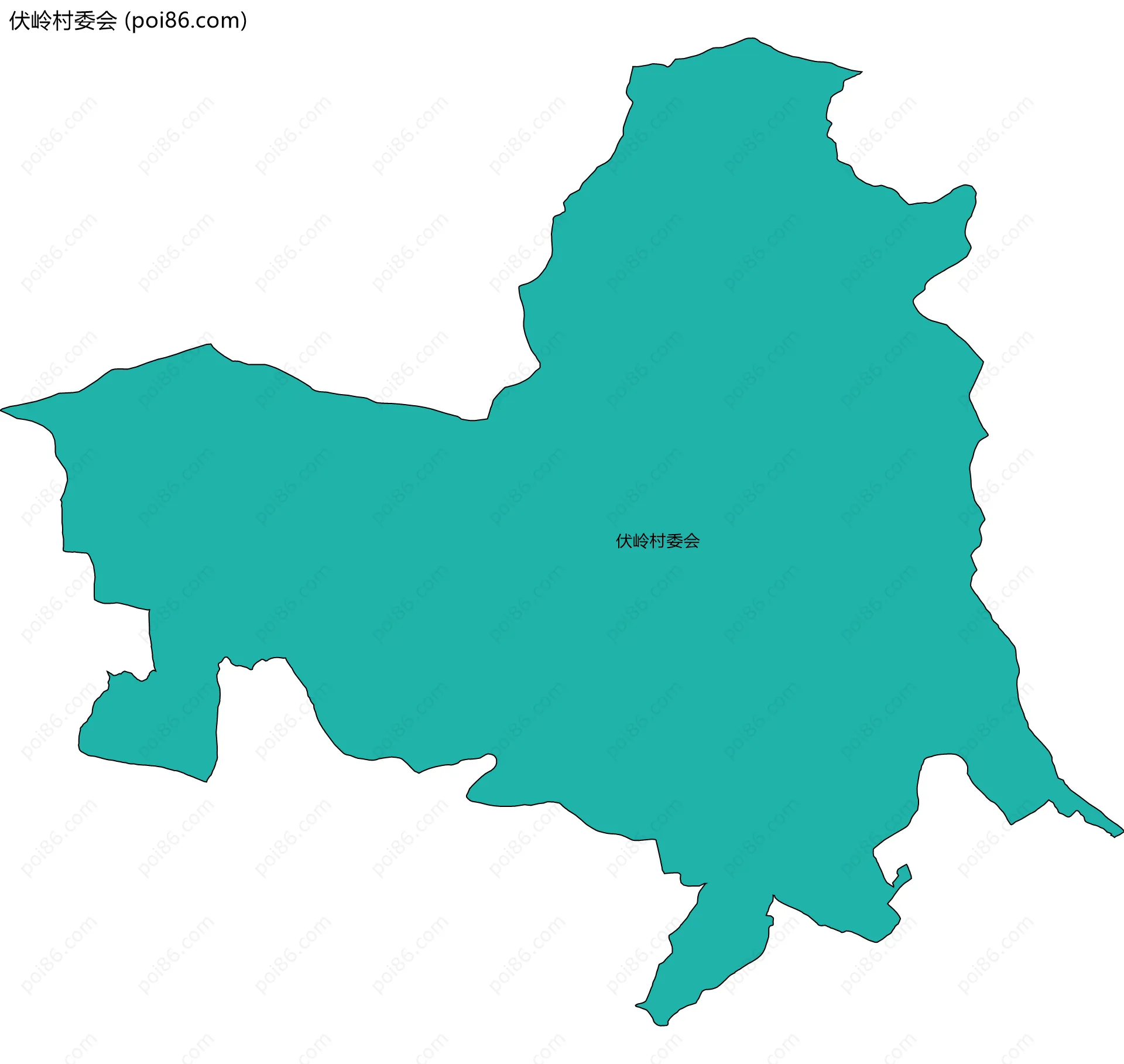 伏岭村委会边界地图