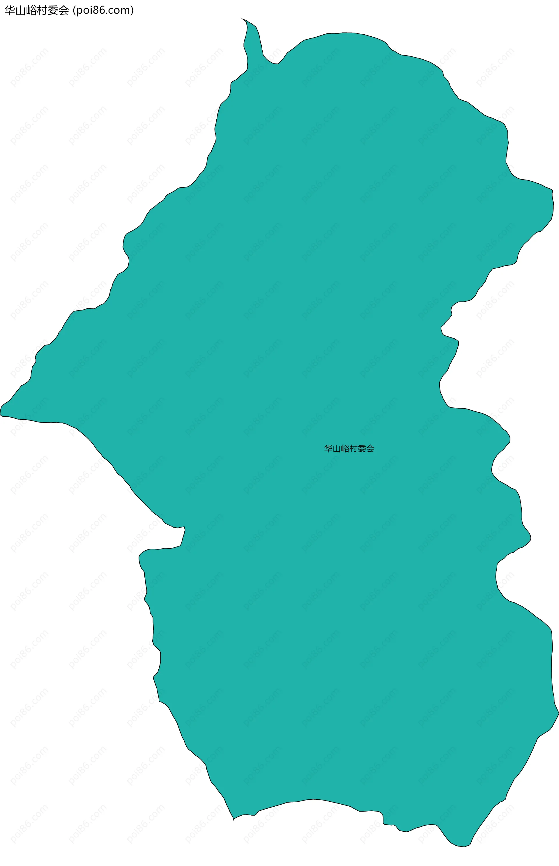 华山峪村委会边界地图