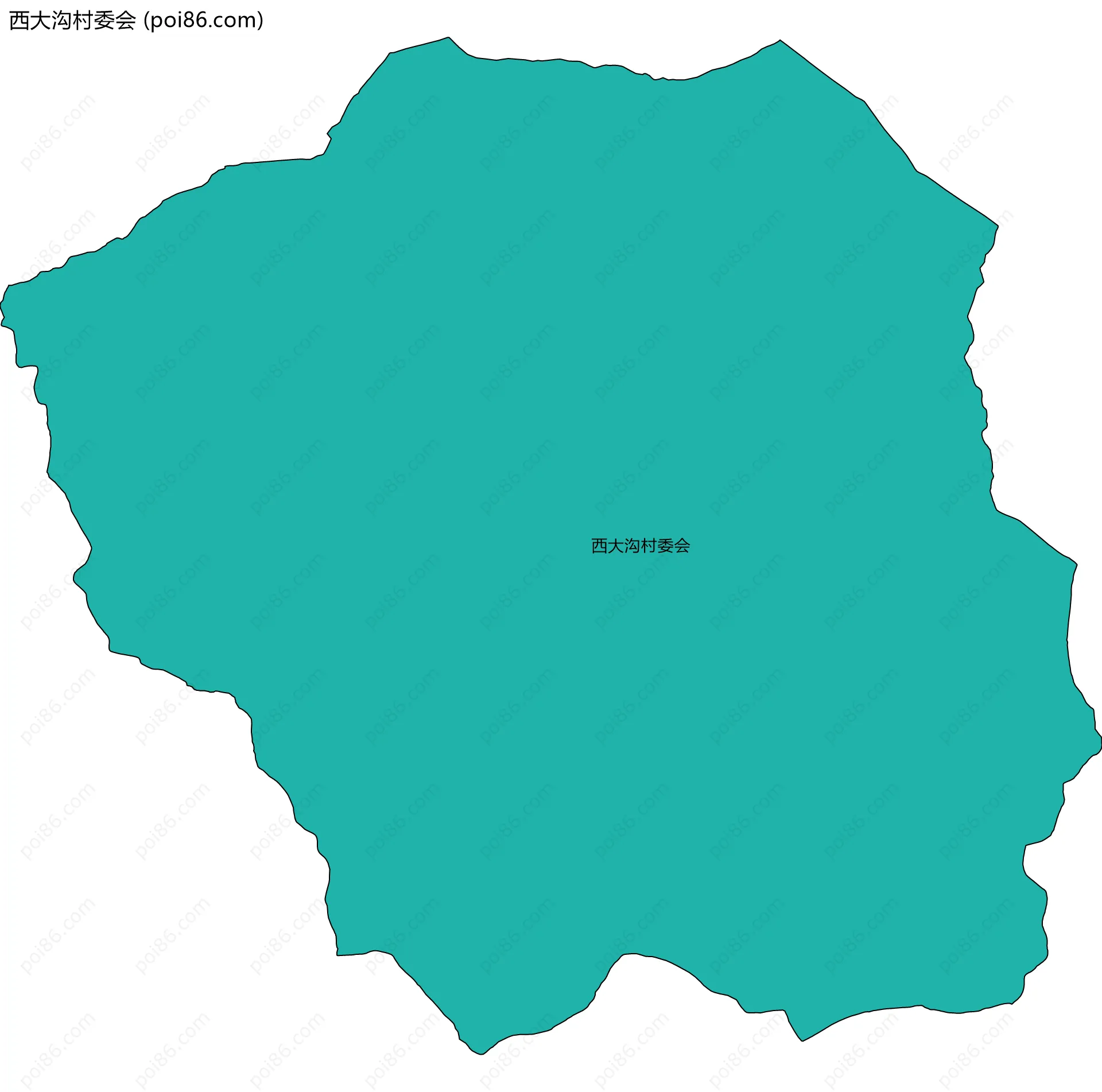 西大沟村委会边界地图