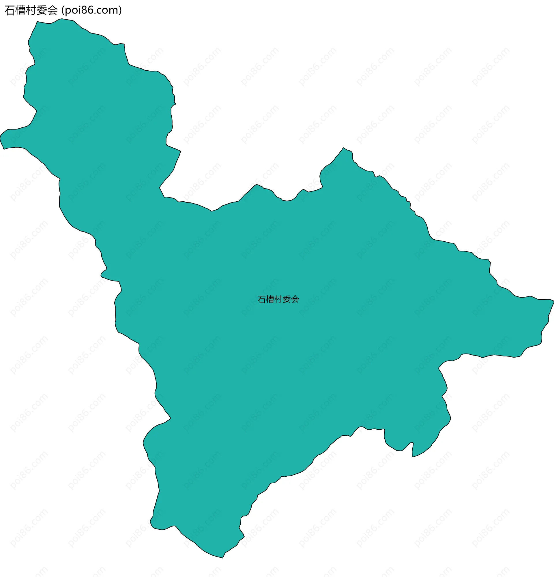 石槽村委会边界地图