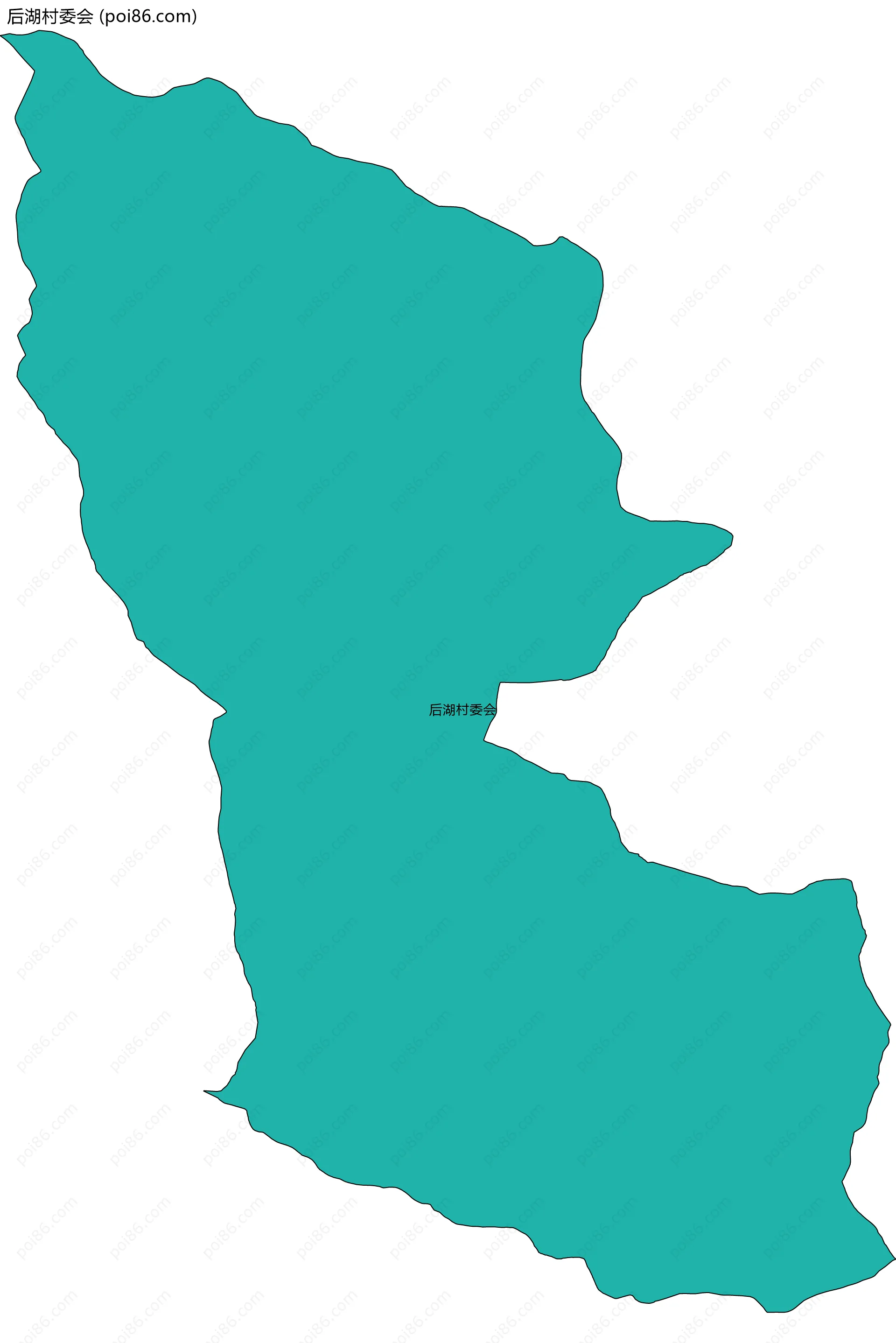 后湖村委会边界地图