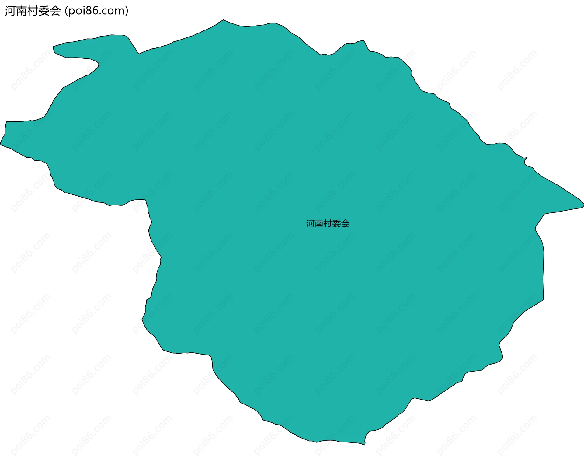 河南村委会边界地图