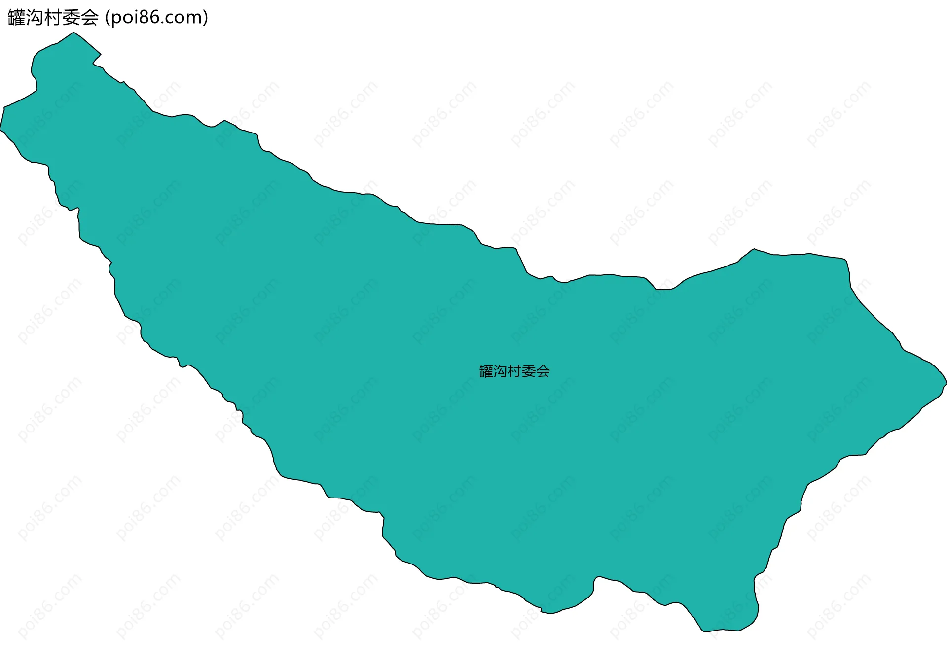 罐沟村委会边界地图