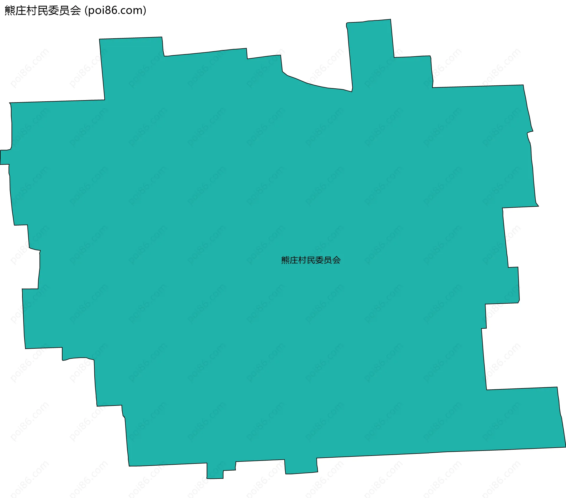 熊庄村民委员会边界地图