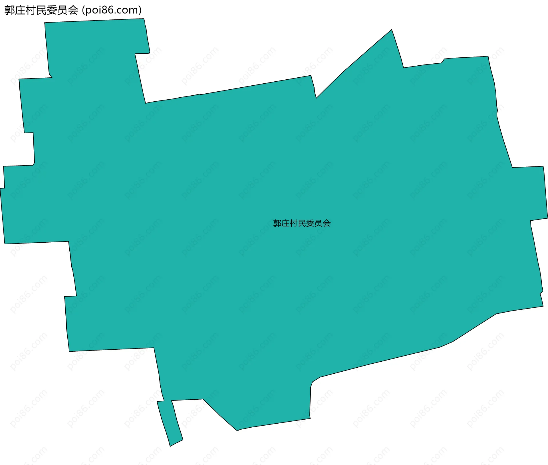 郭庄村民委员会边界地图