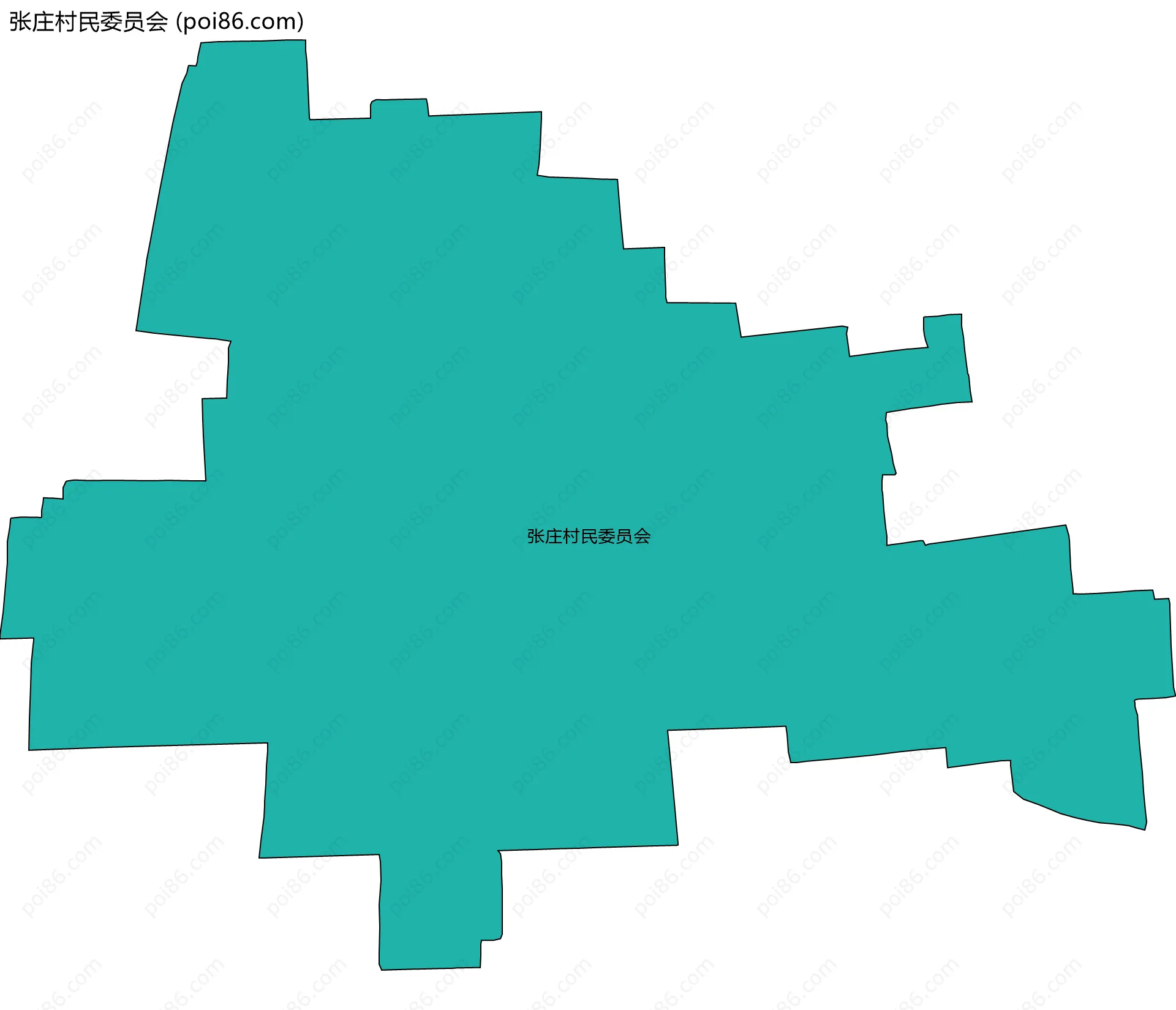 张庄村民委员会边界地图