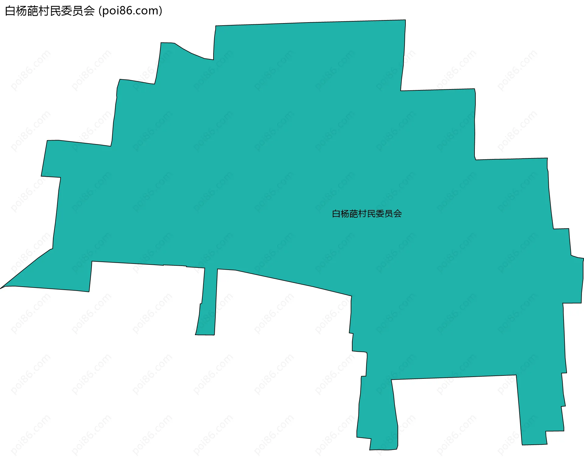 白杨葩村民委员会边界地图