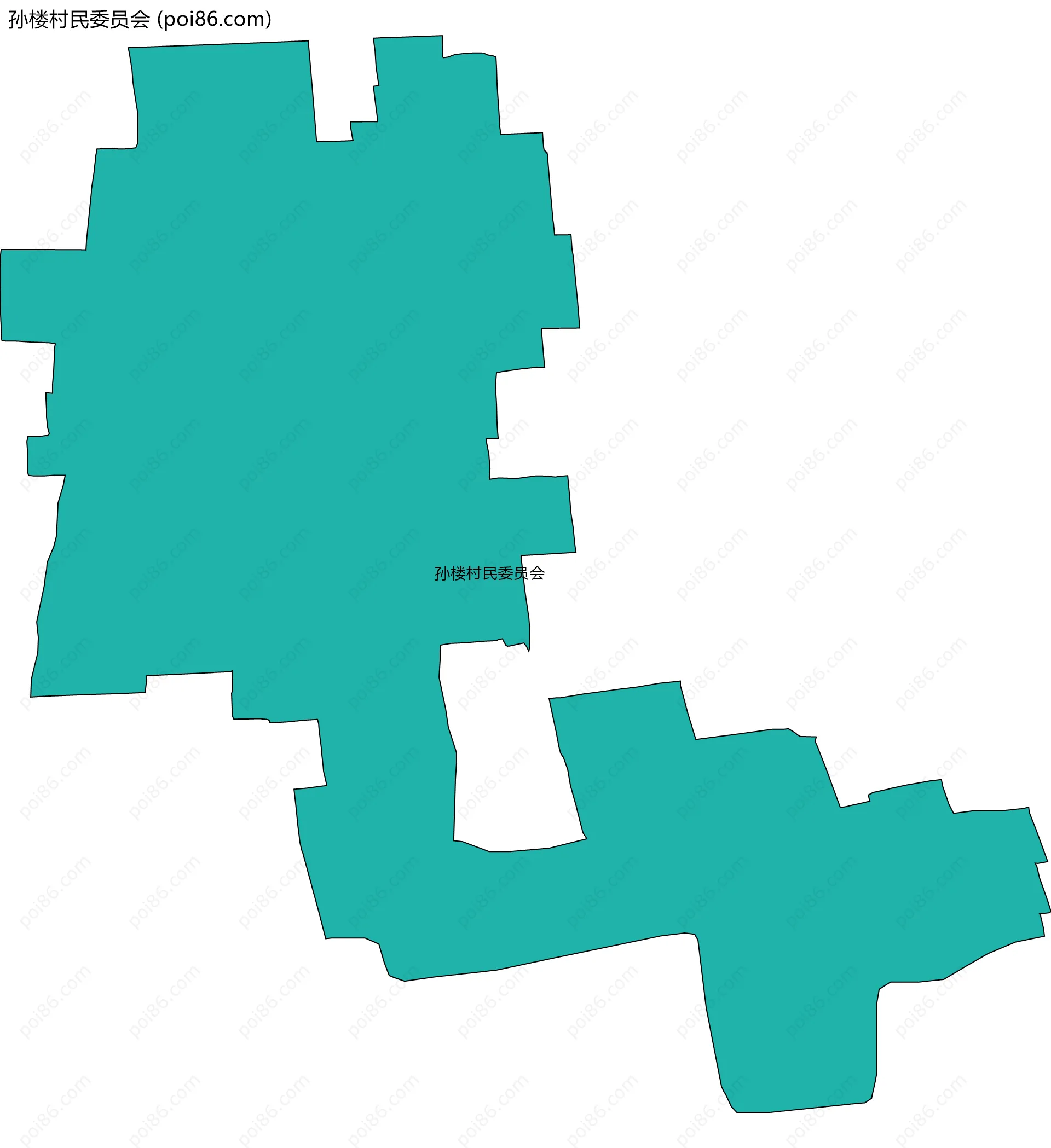孙楼村民委员会边界地图