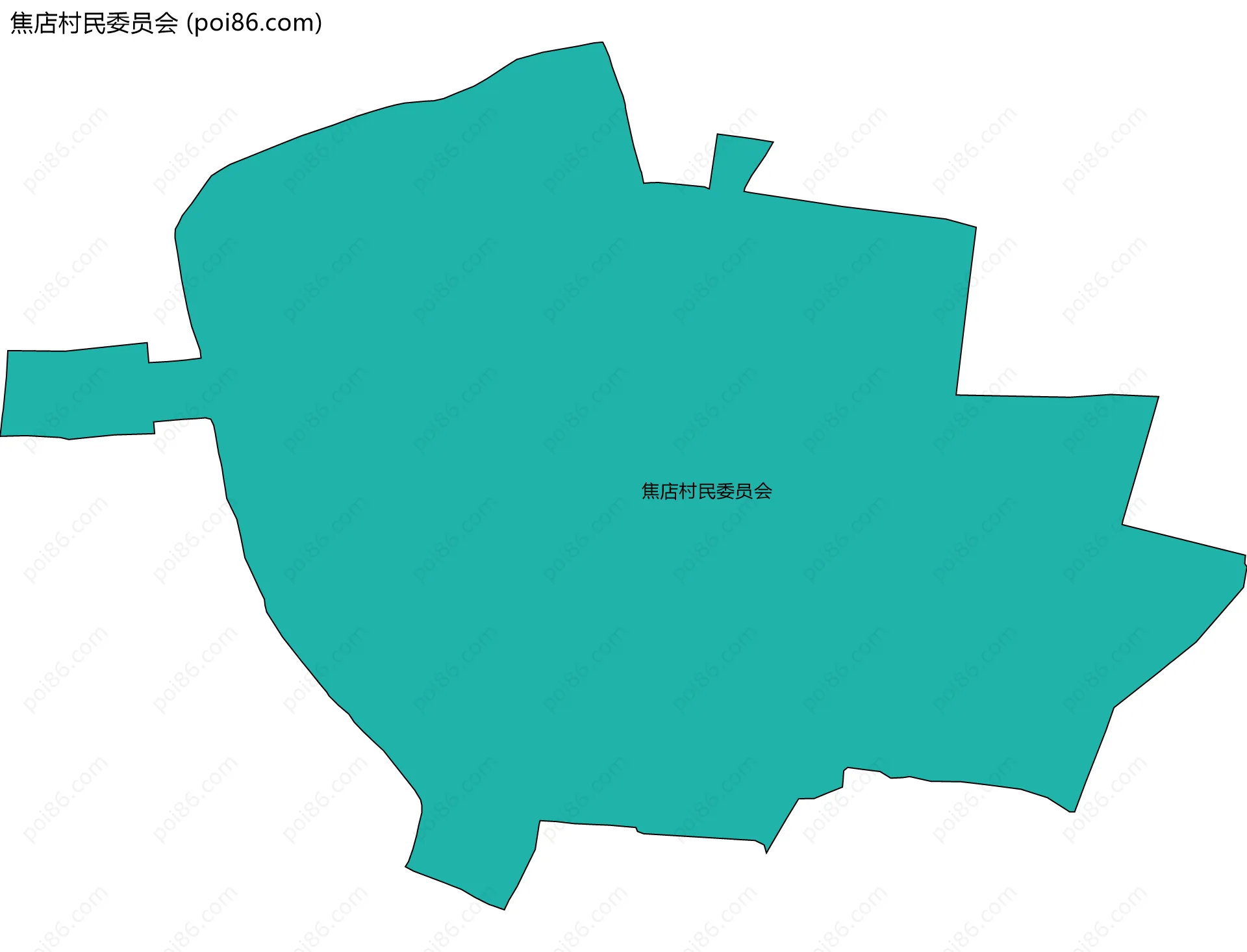 焦店村民委员会边界地图