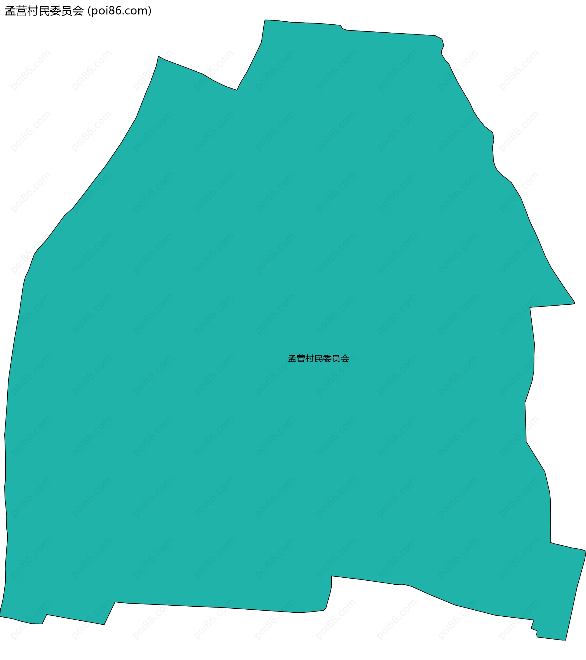 孟营村民委员会边界地图