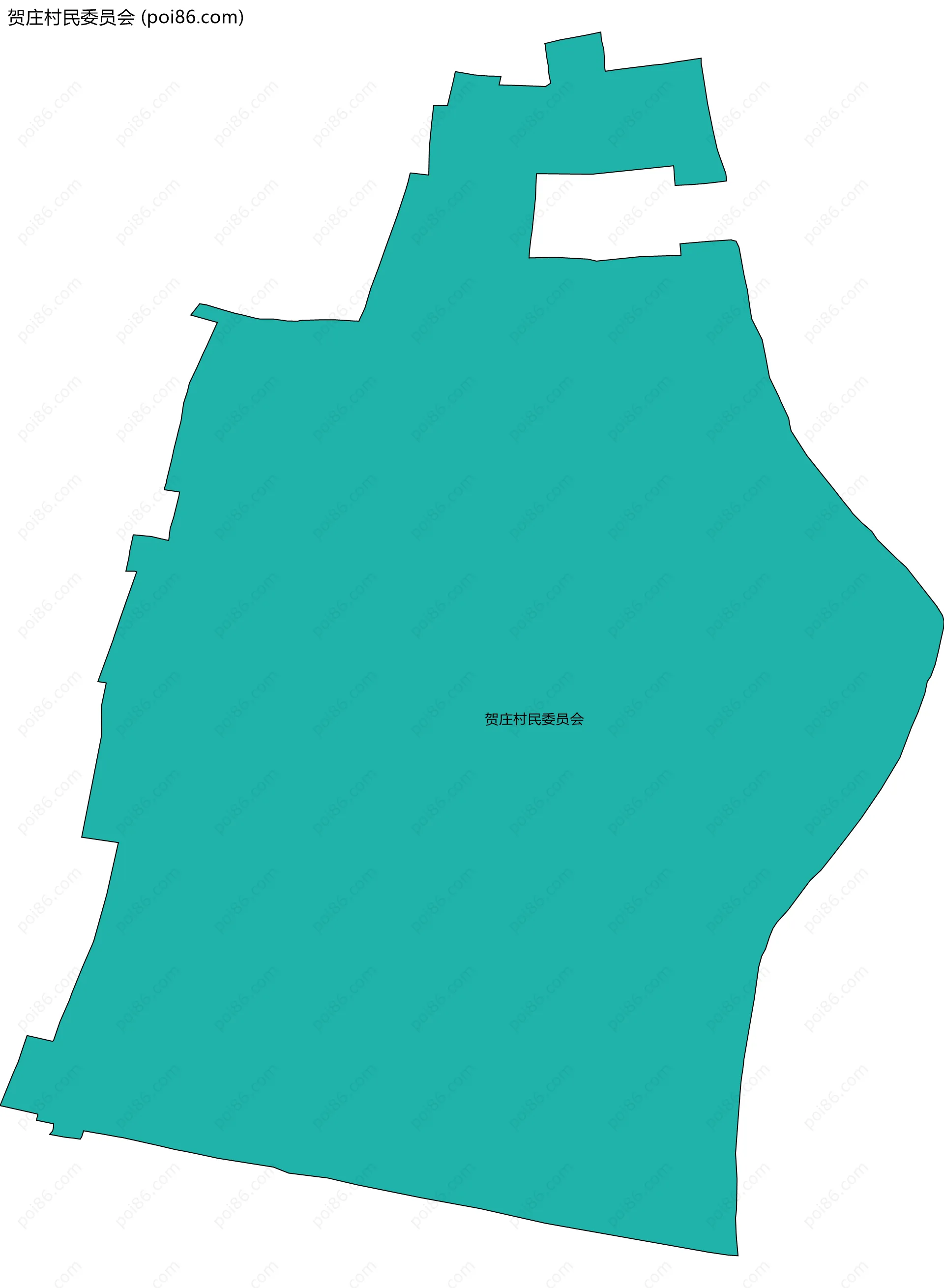 贺庄村民委员会边界地图