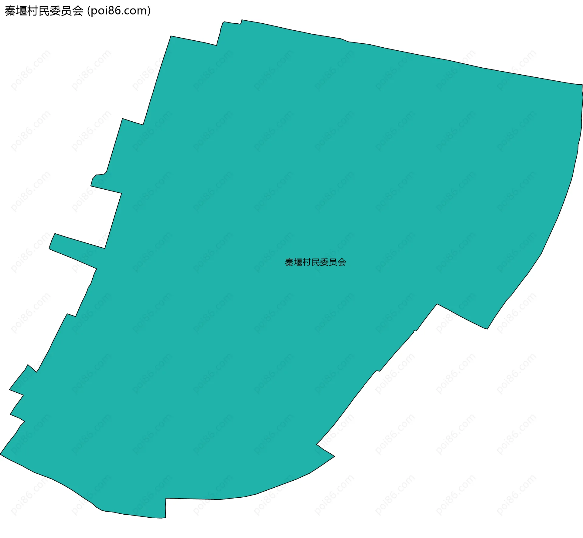 秦堰村民委员会边界地图