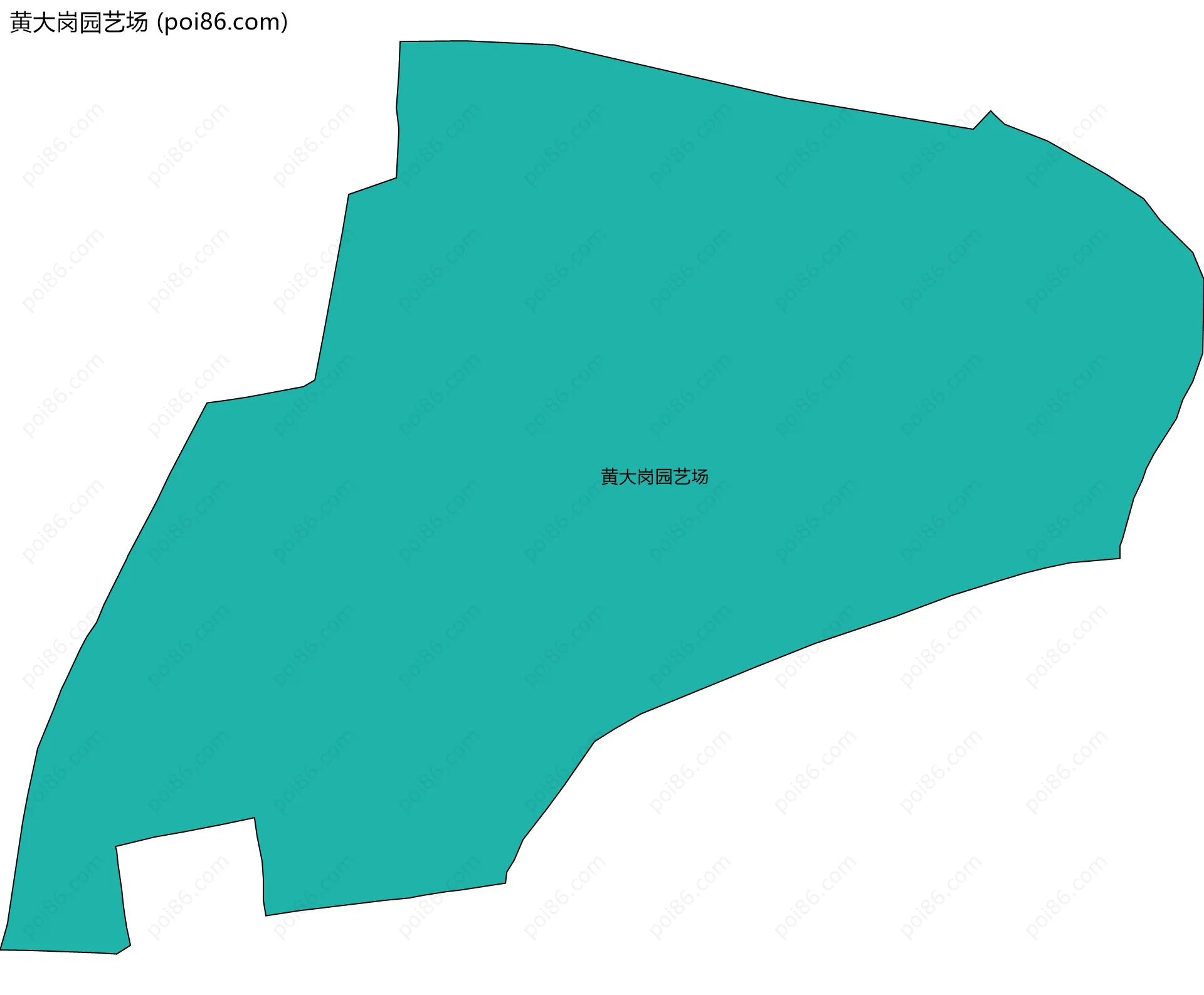 黄大岗园艺场边界地图