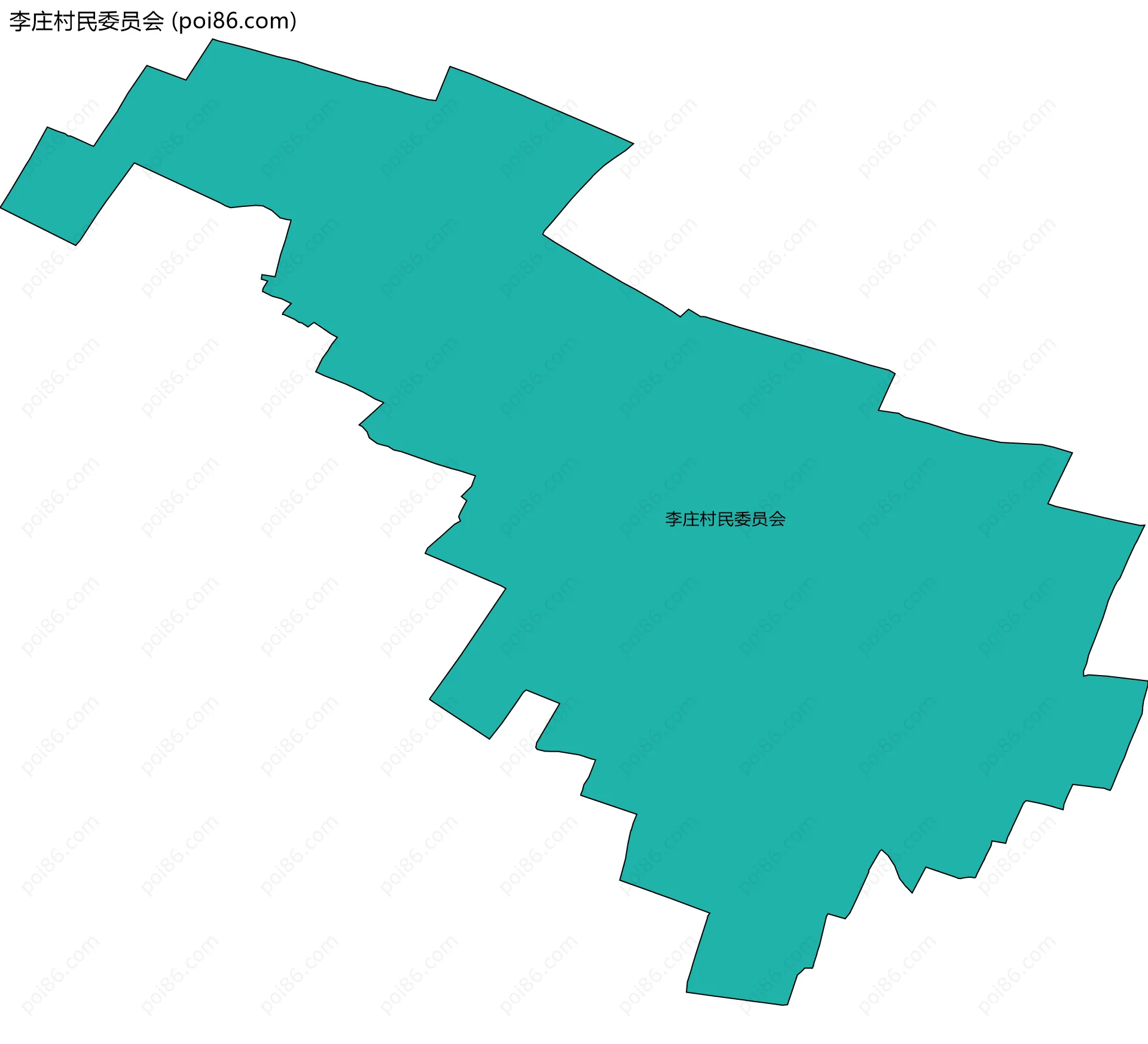 李庄村民委员会边界地图
