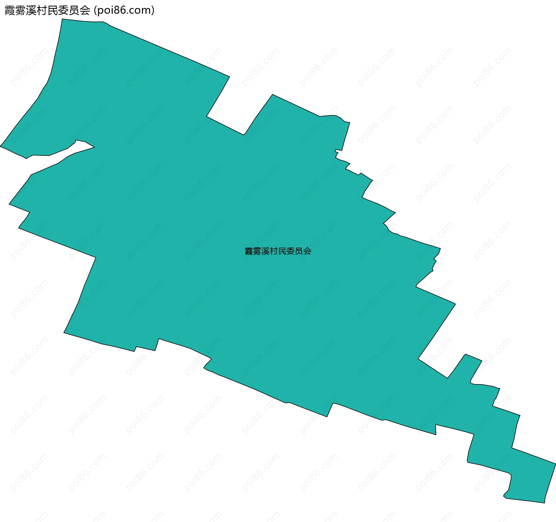 霞雾溪村民委员会边界地图