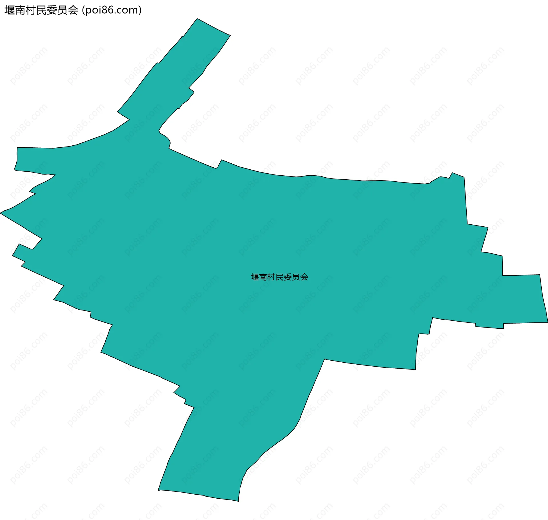 堰南村民委员会边界地图