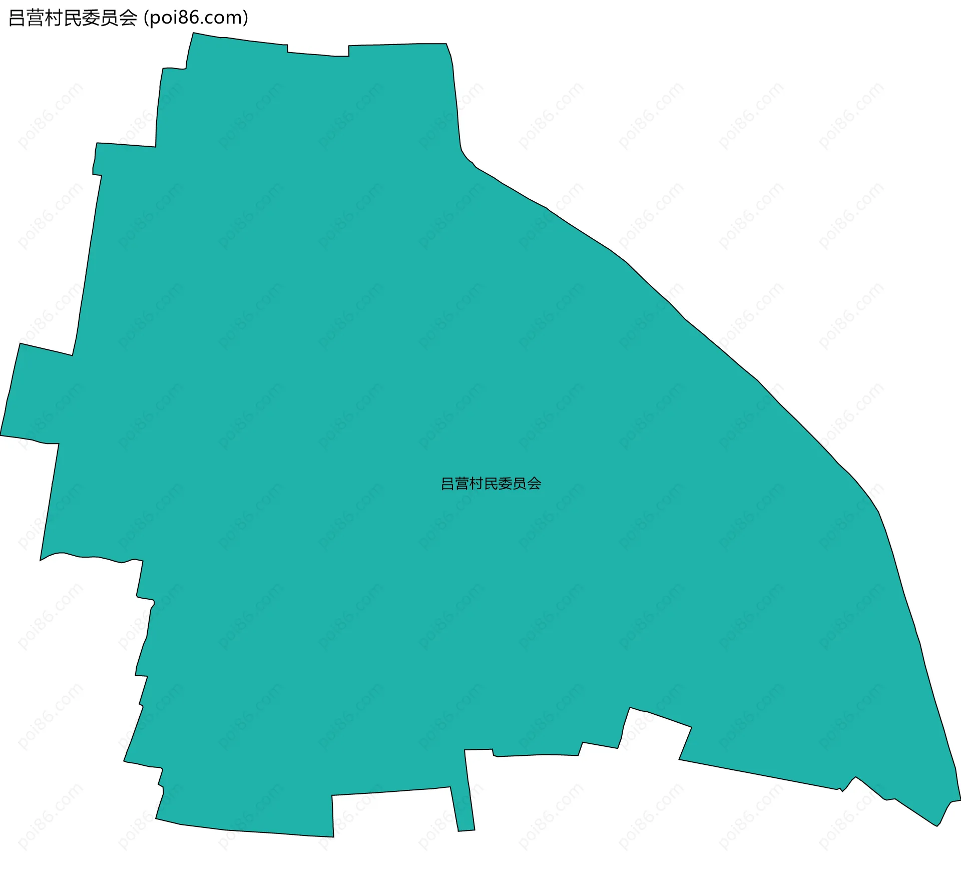 吕营村民委员会边界地图