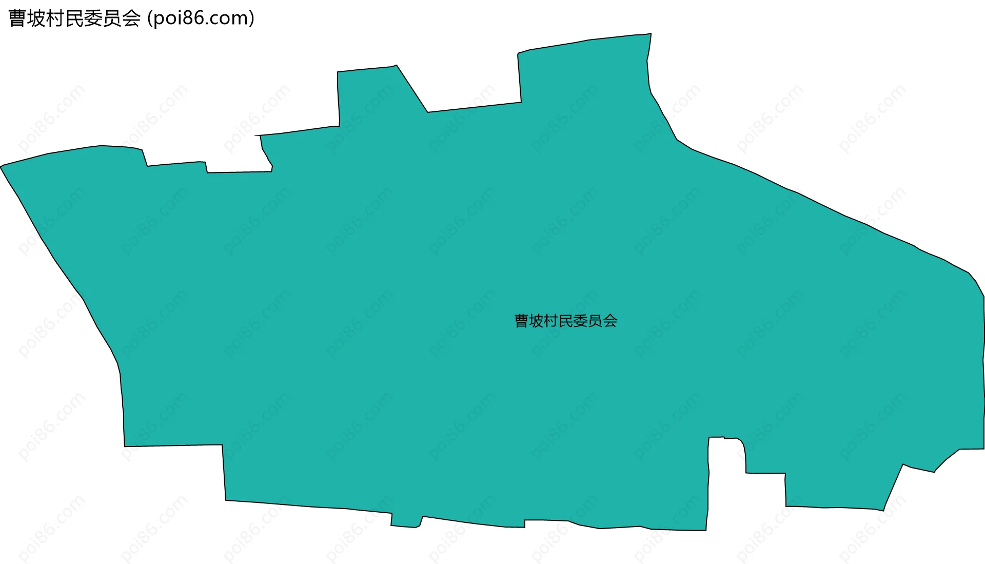 曹坡村民委员会边界地图