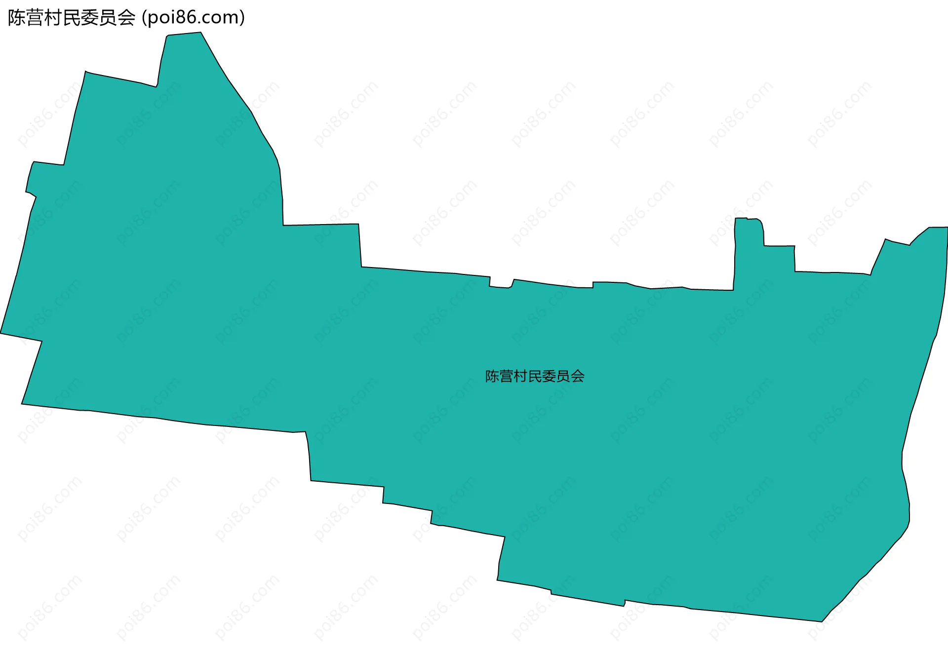 陈营村民委员会边界地图