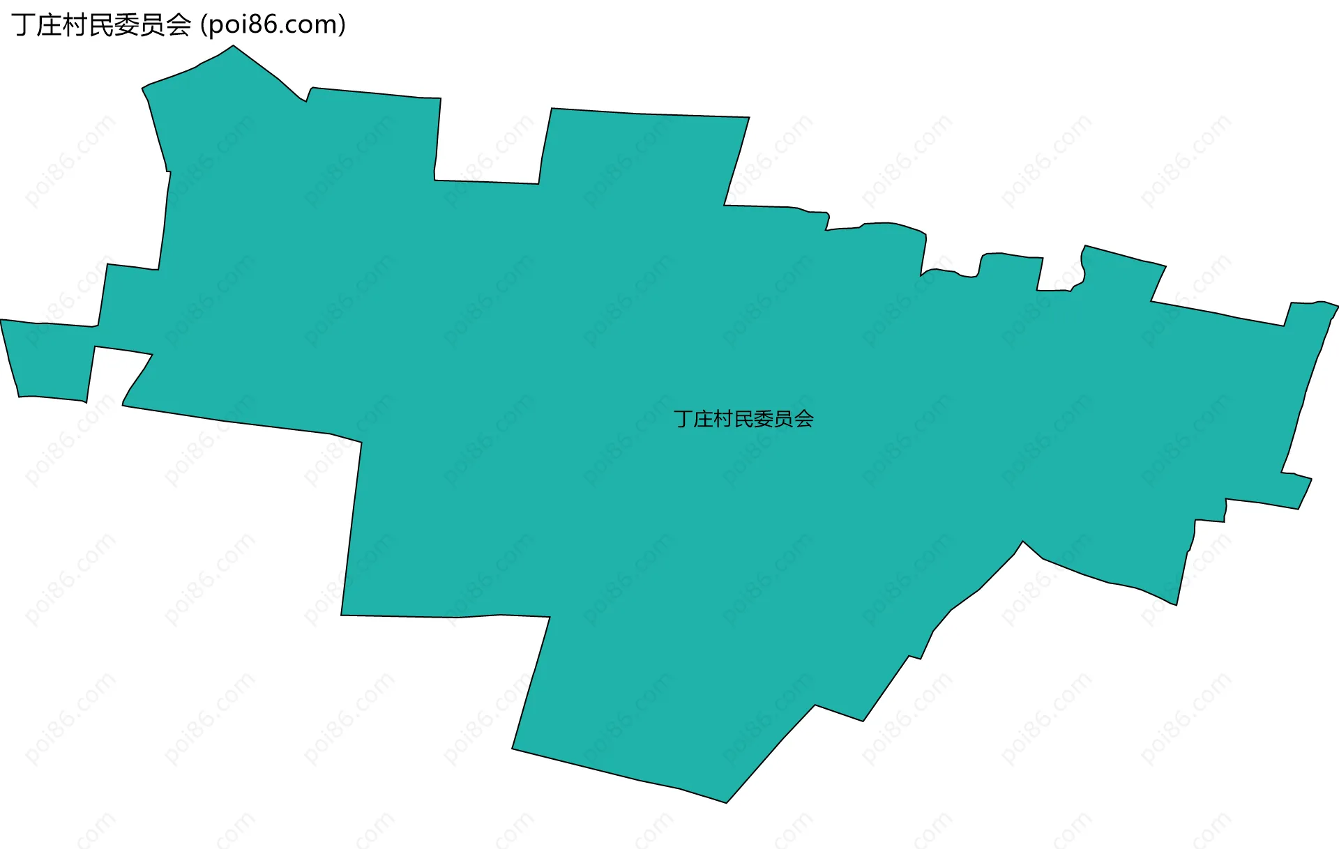 丁庄村民委员会边界地图