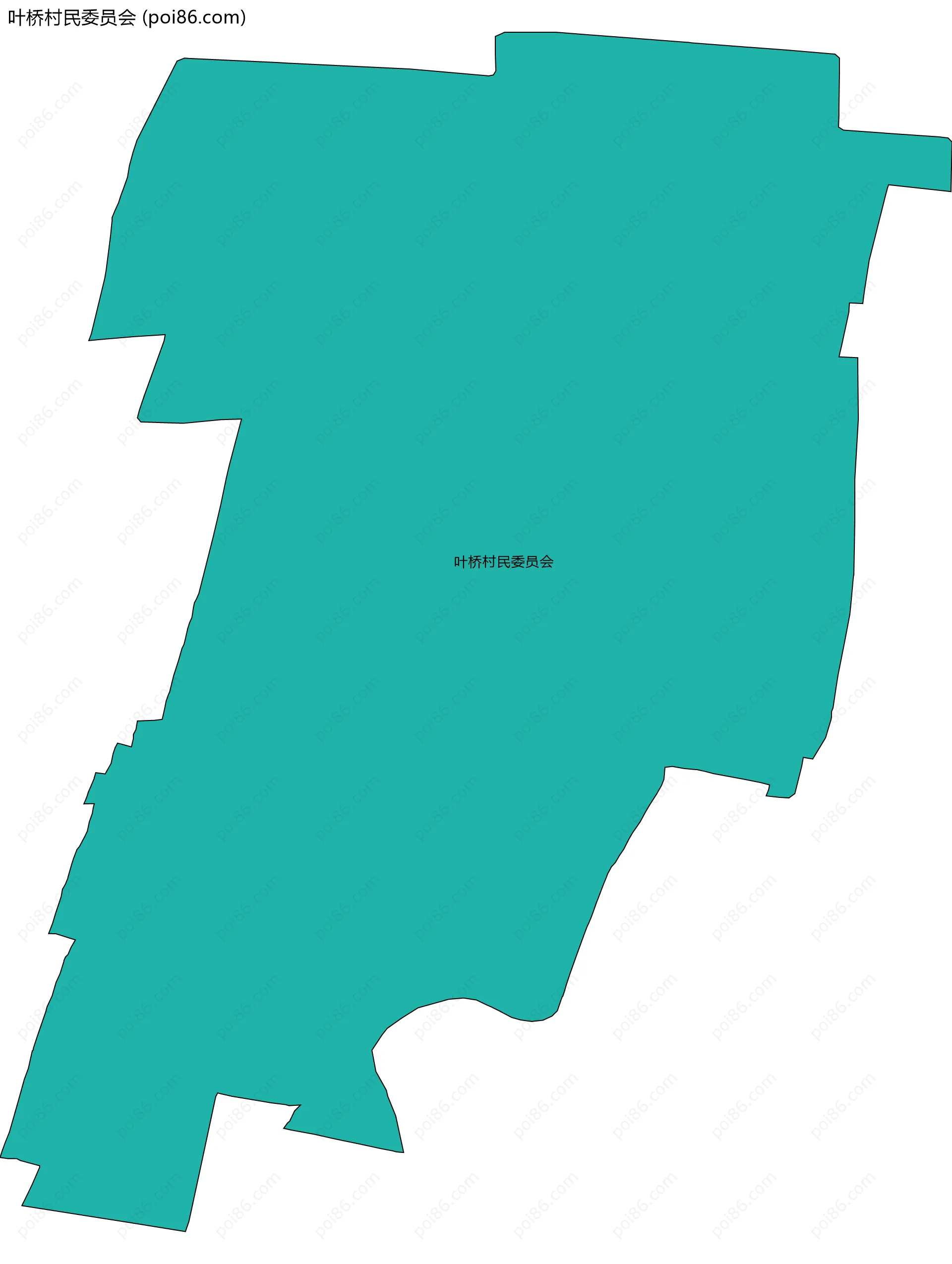 叶桥村民委员会边界地图