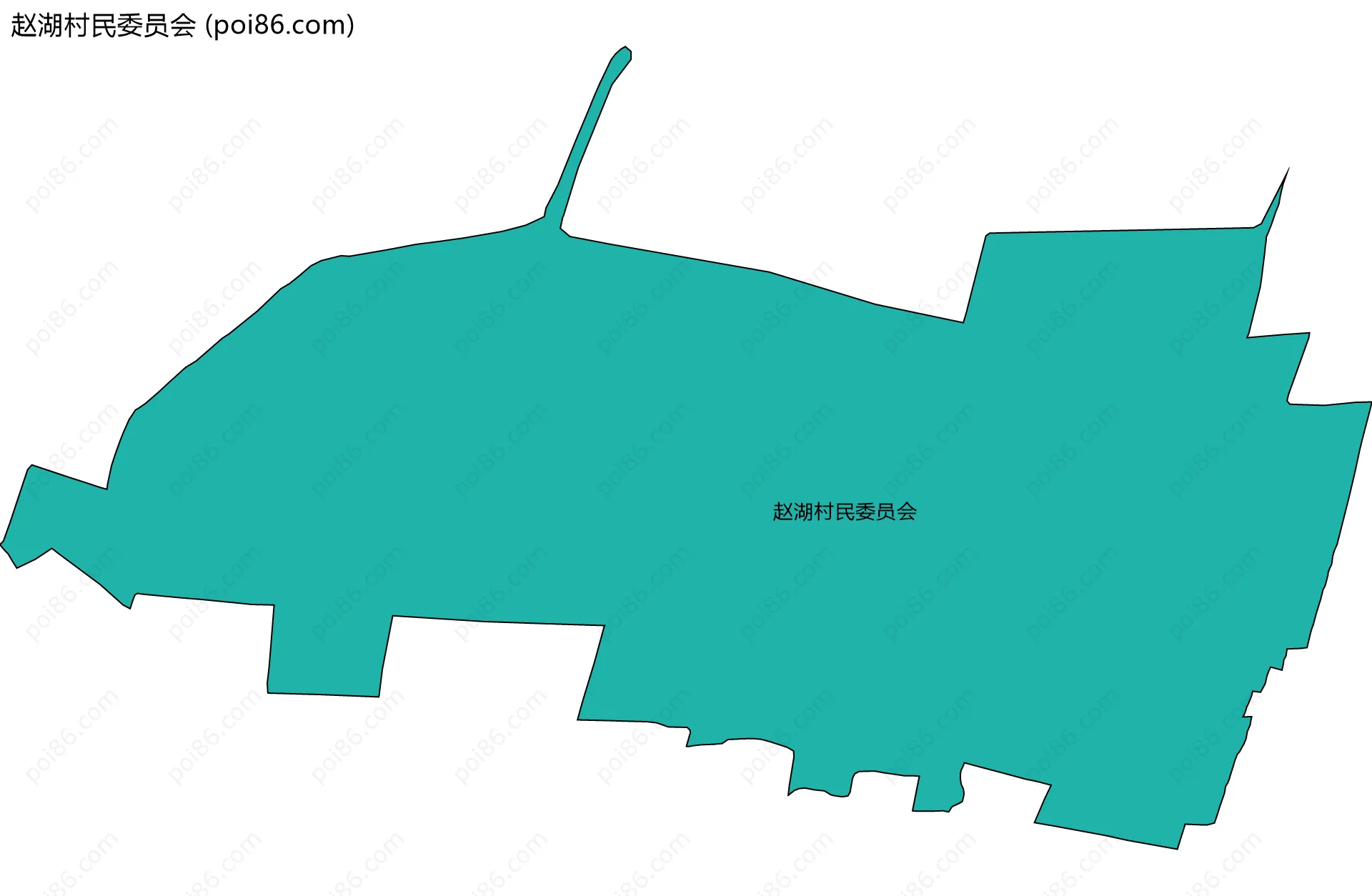 赵湖村民委员会边界地图
