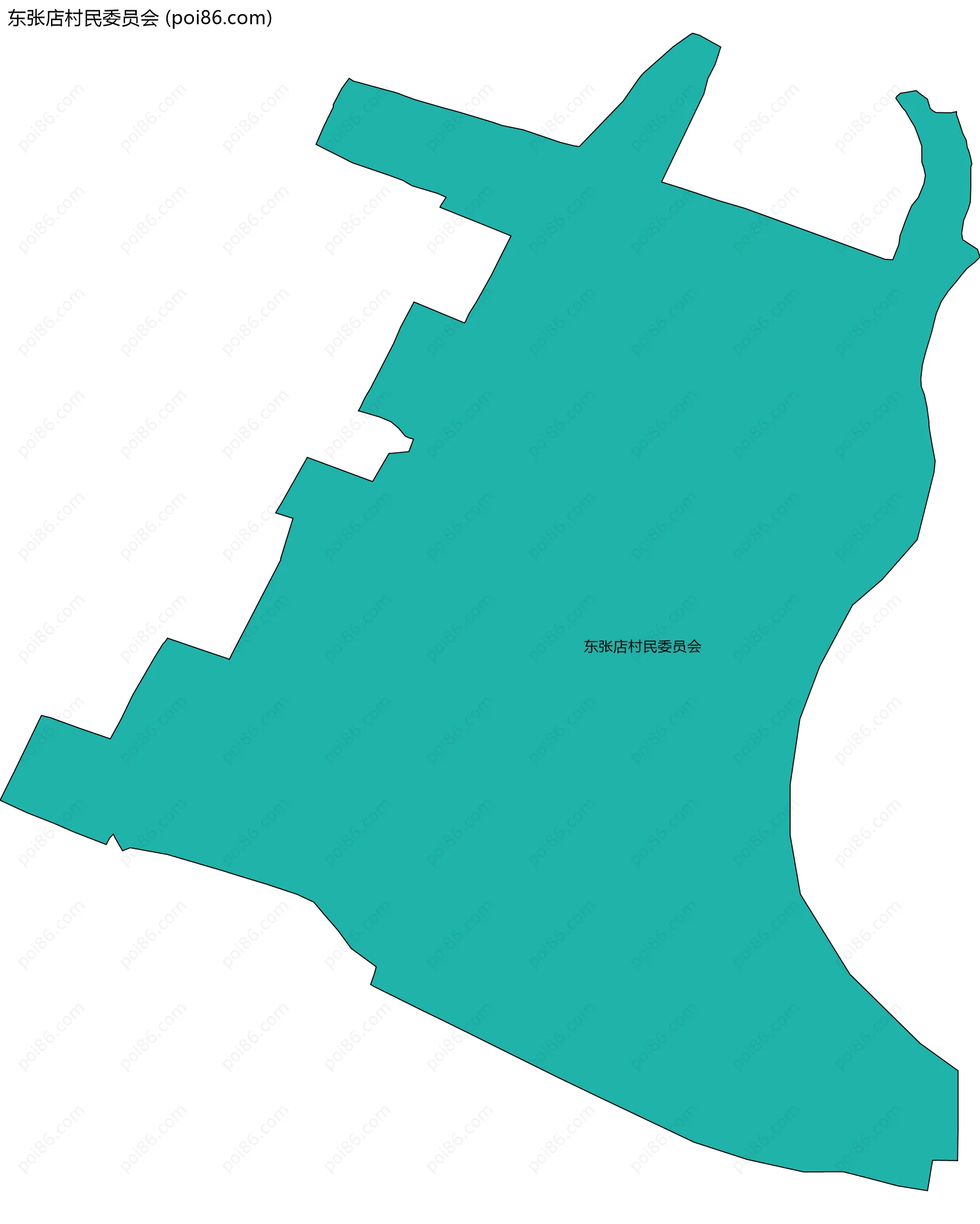 东张店村民委员会边界地图