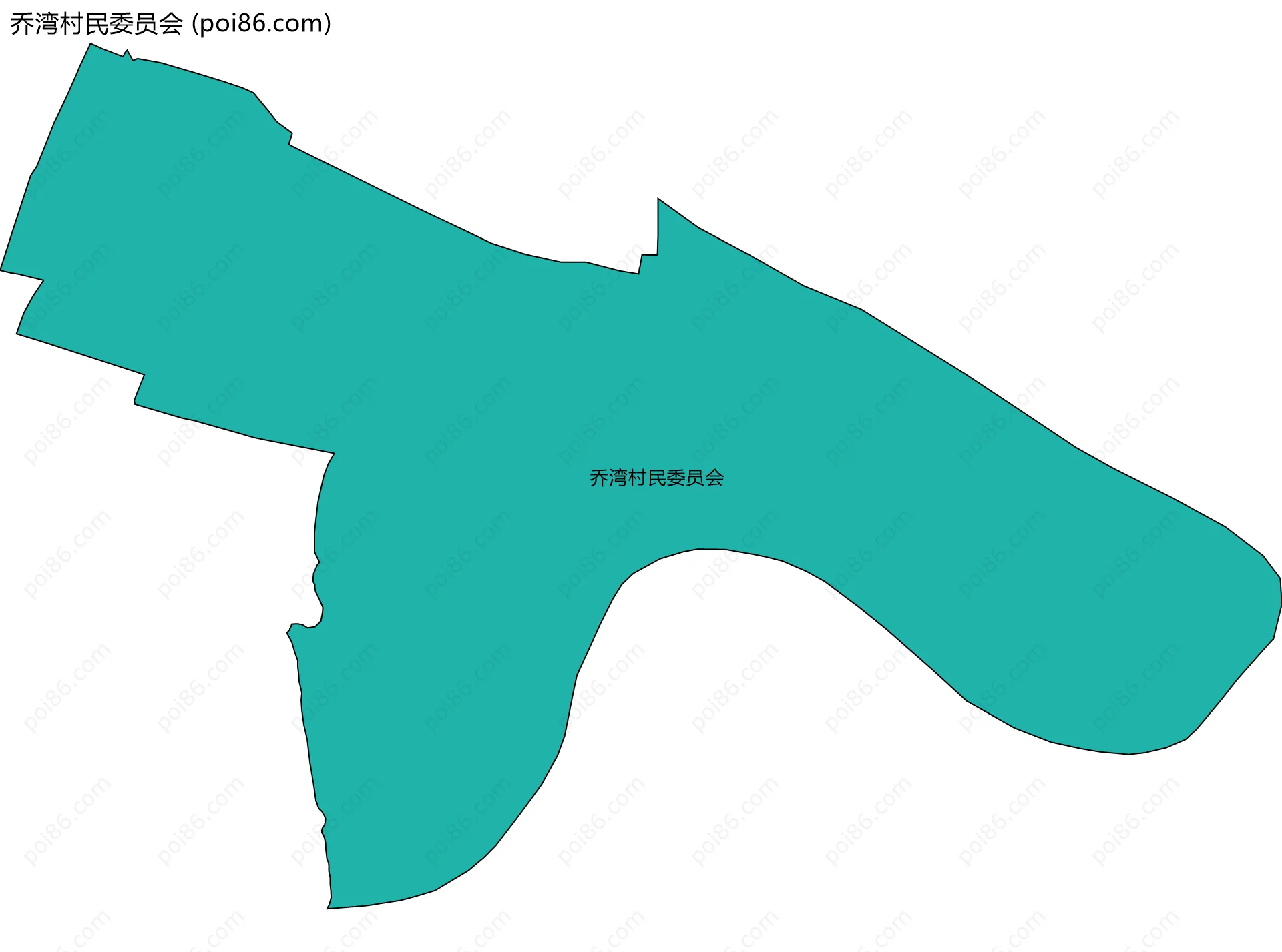 乔湾村民委员会边界地图