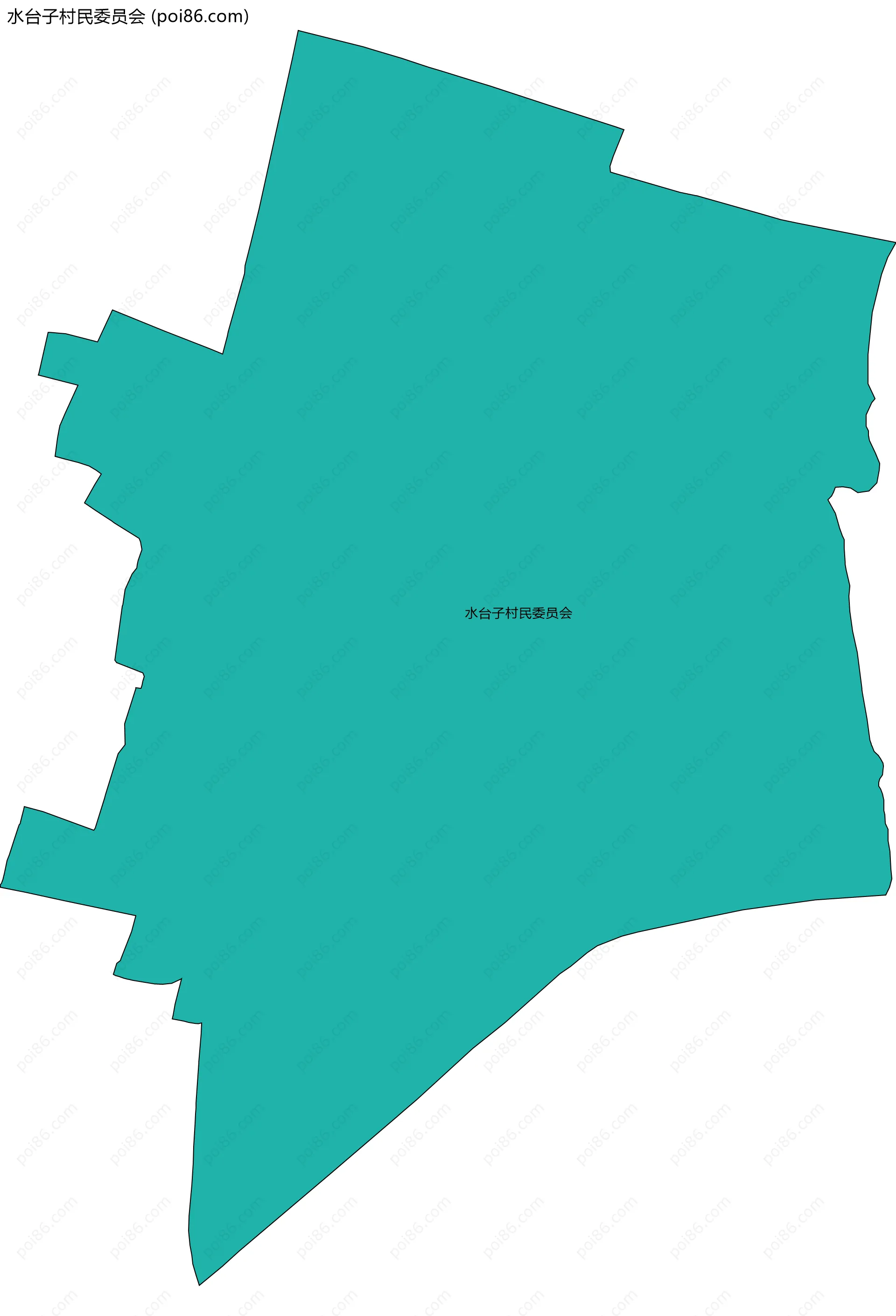 水台子村民委员会边界地图