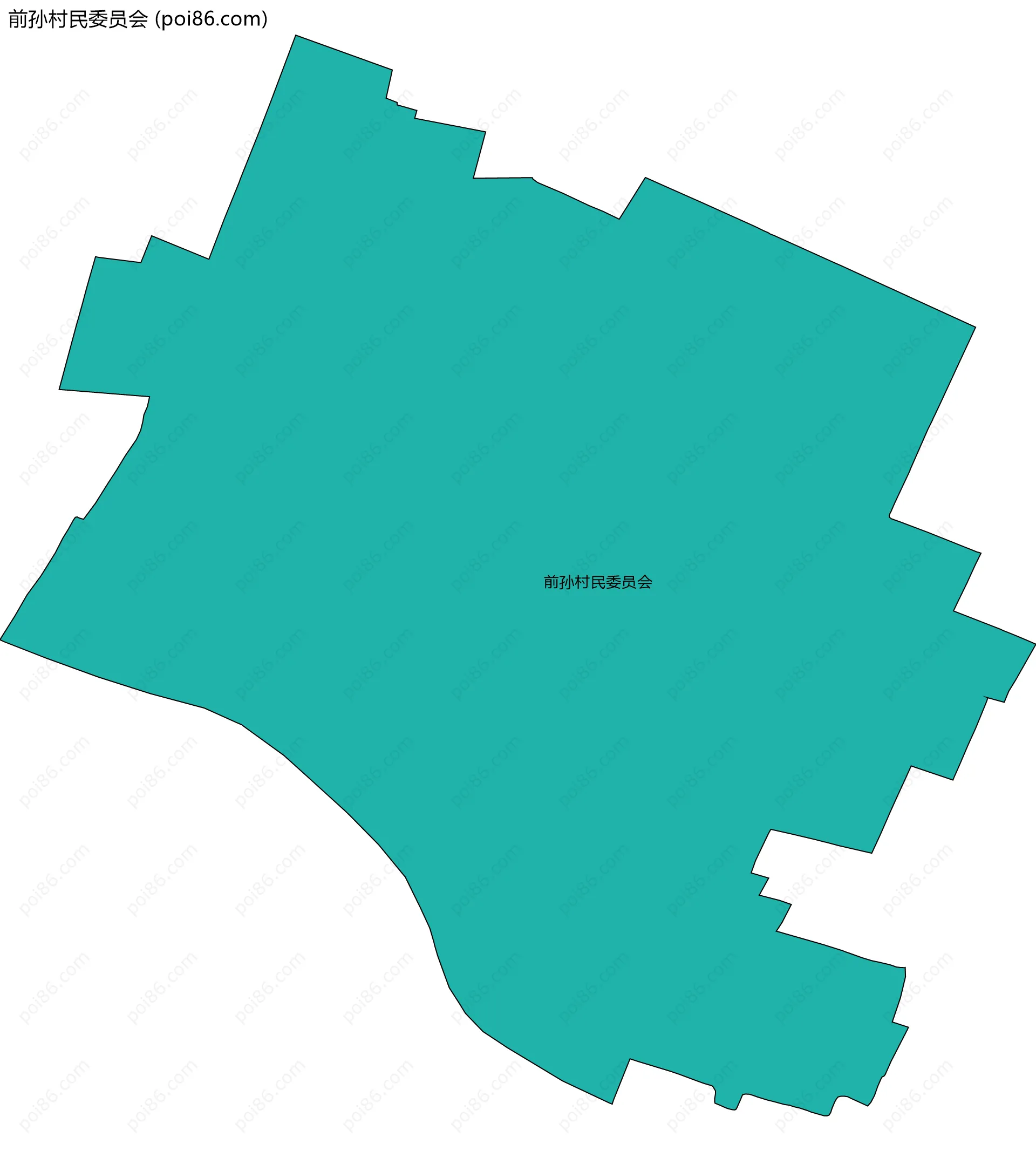 前孙村民委员会边界地图