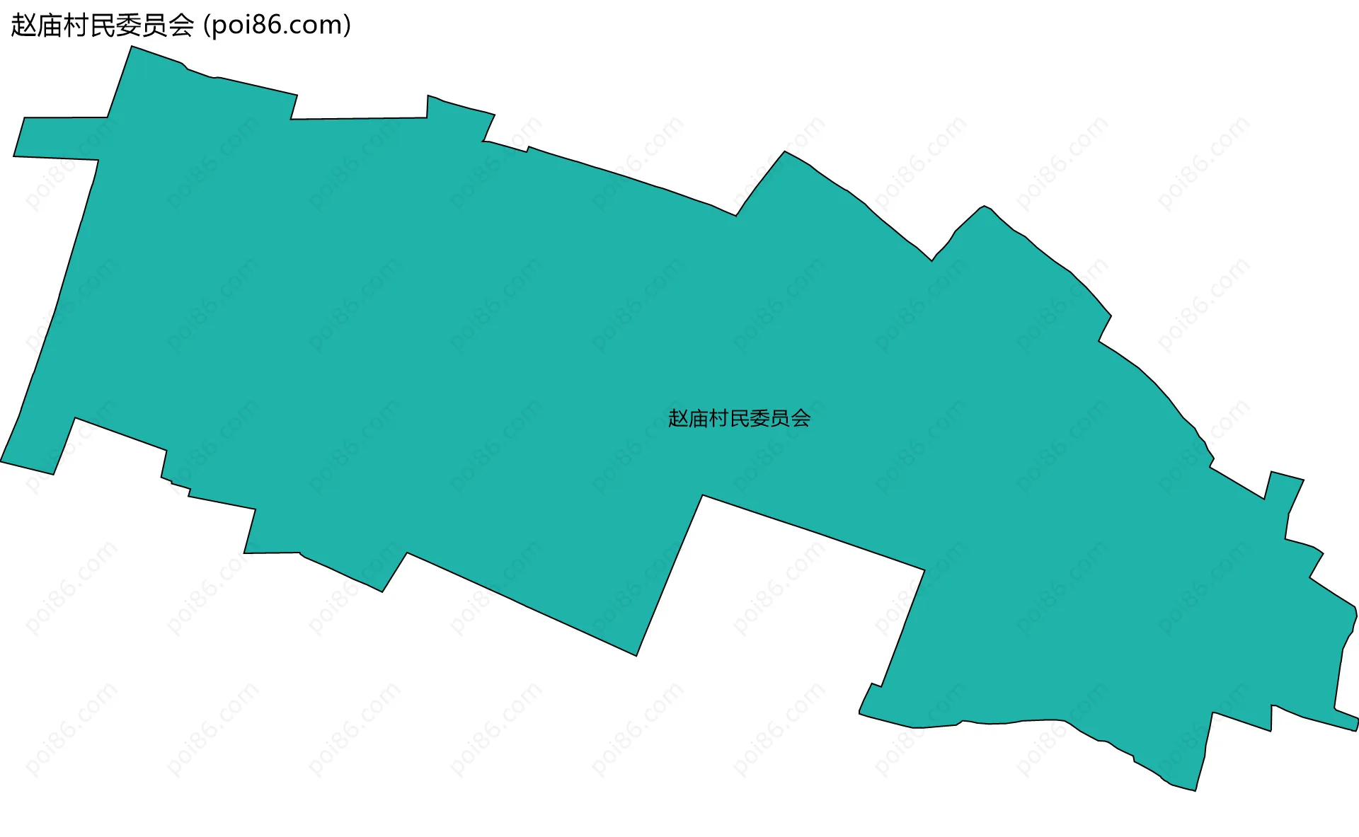 赵庙村民委员会边界地图