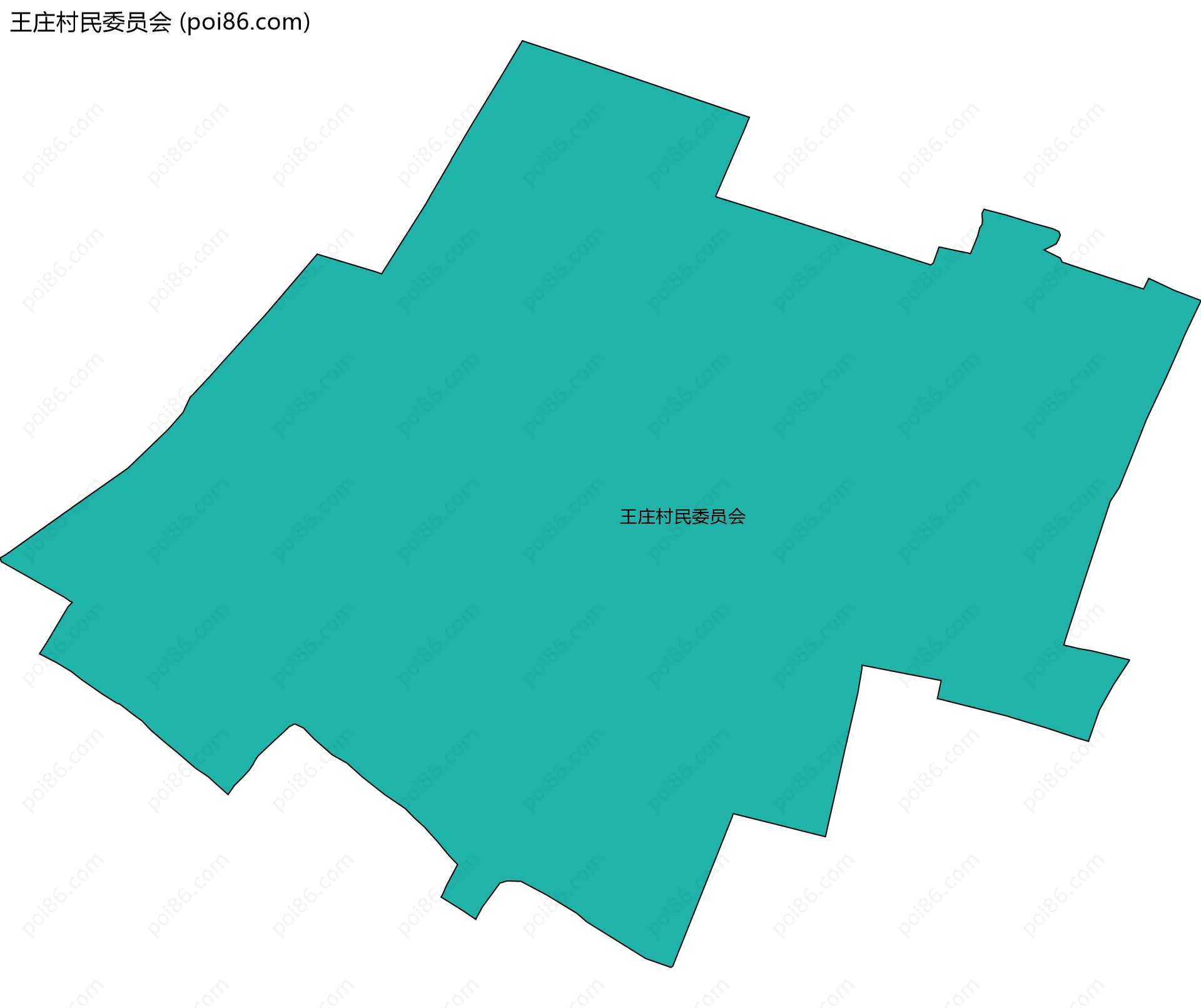 王庄村民委员会边界地图
