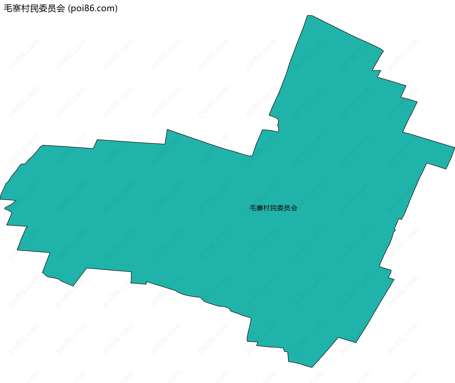 毛寨村民委员会边界地图